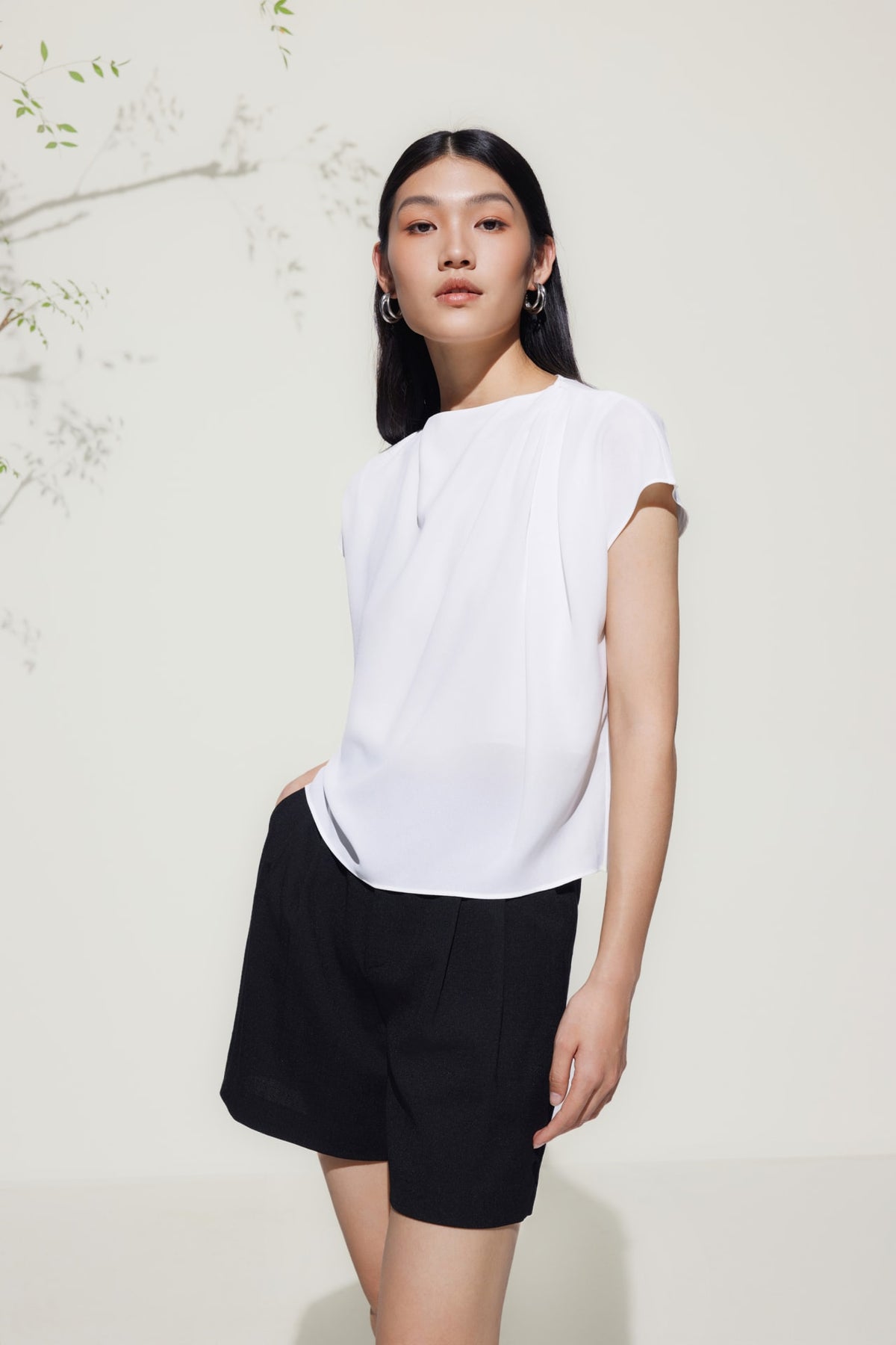 G2000 - Blouses - Drapped Neck Blouse