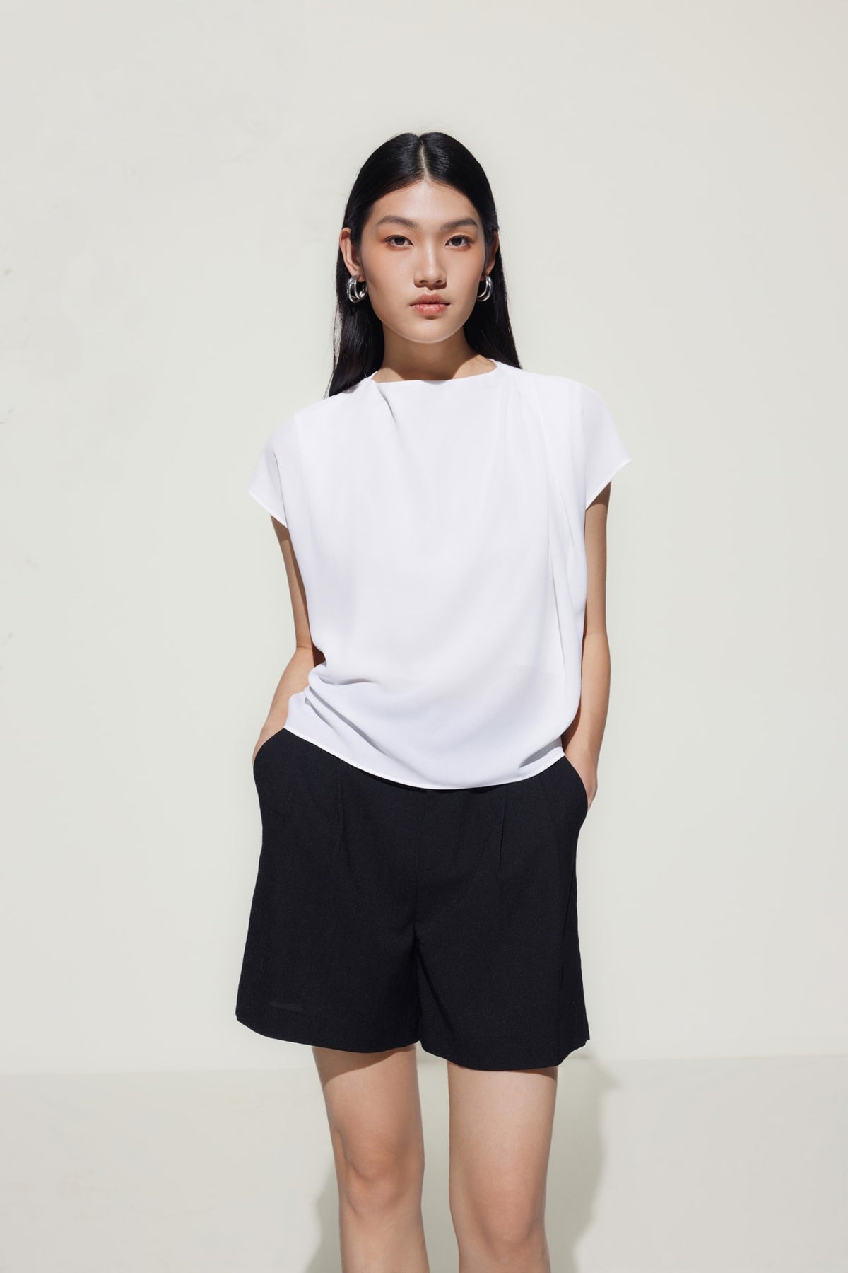 G2000 - Blouses - Drapped Neck Blouse