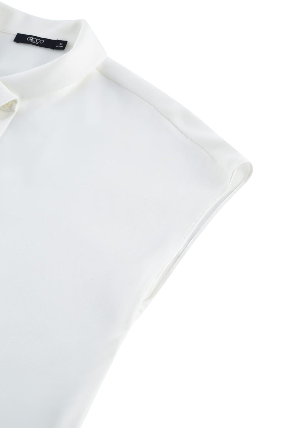 G2000 Blouses Satin Asymmetrical Stand Collar Blouse With Tie