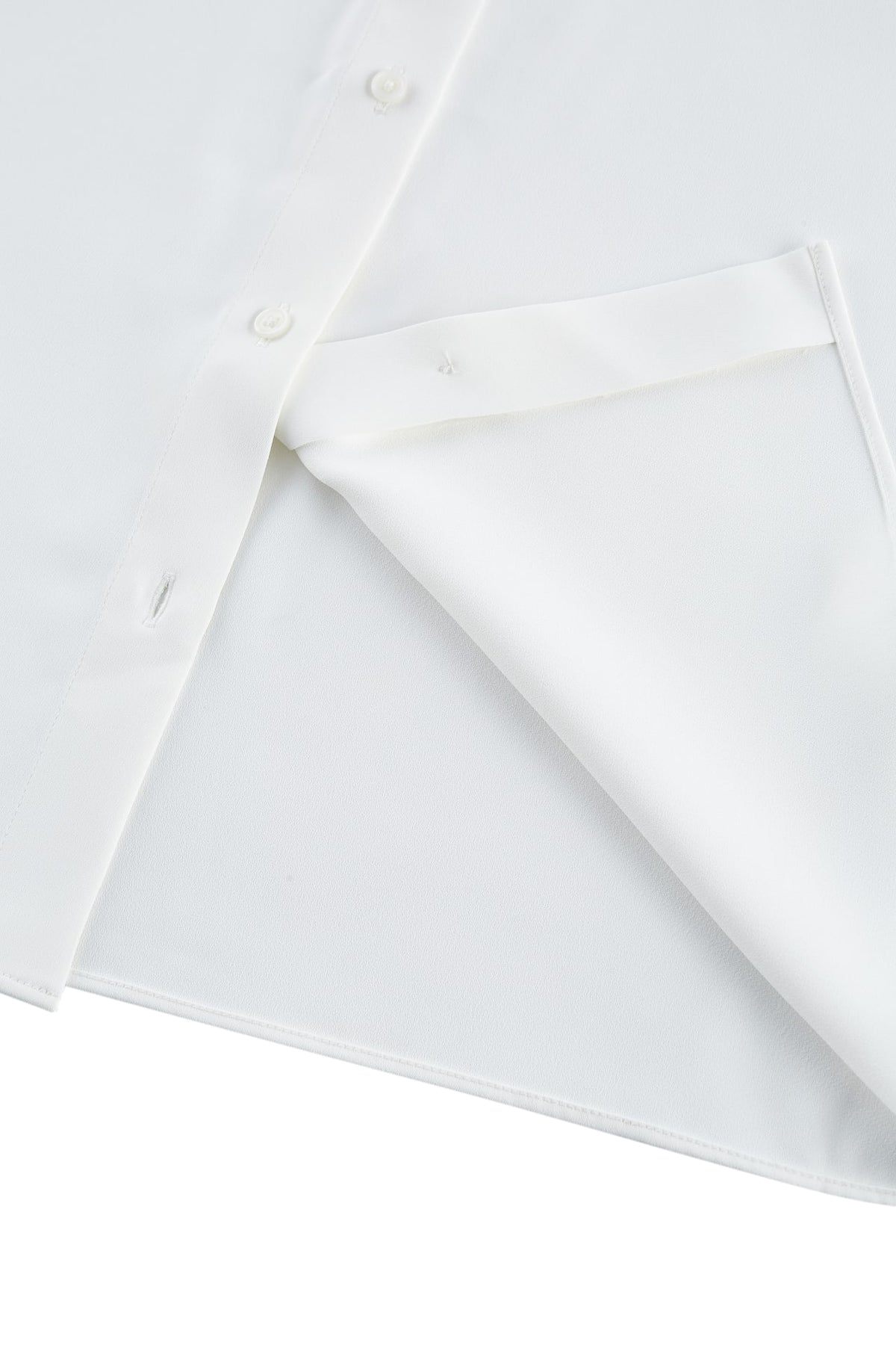 G2000 Blouses Satin Asymmetrical Stand Collar Blouse With Tie