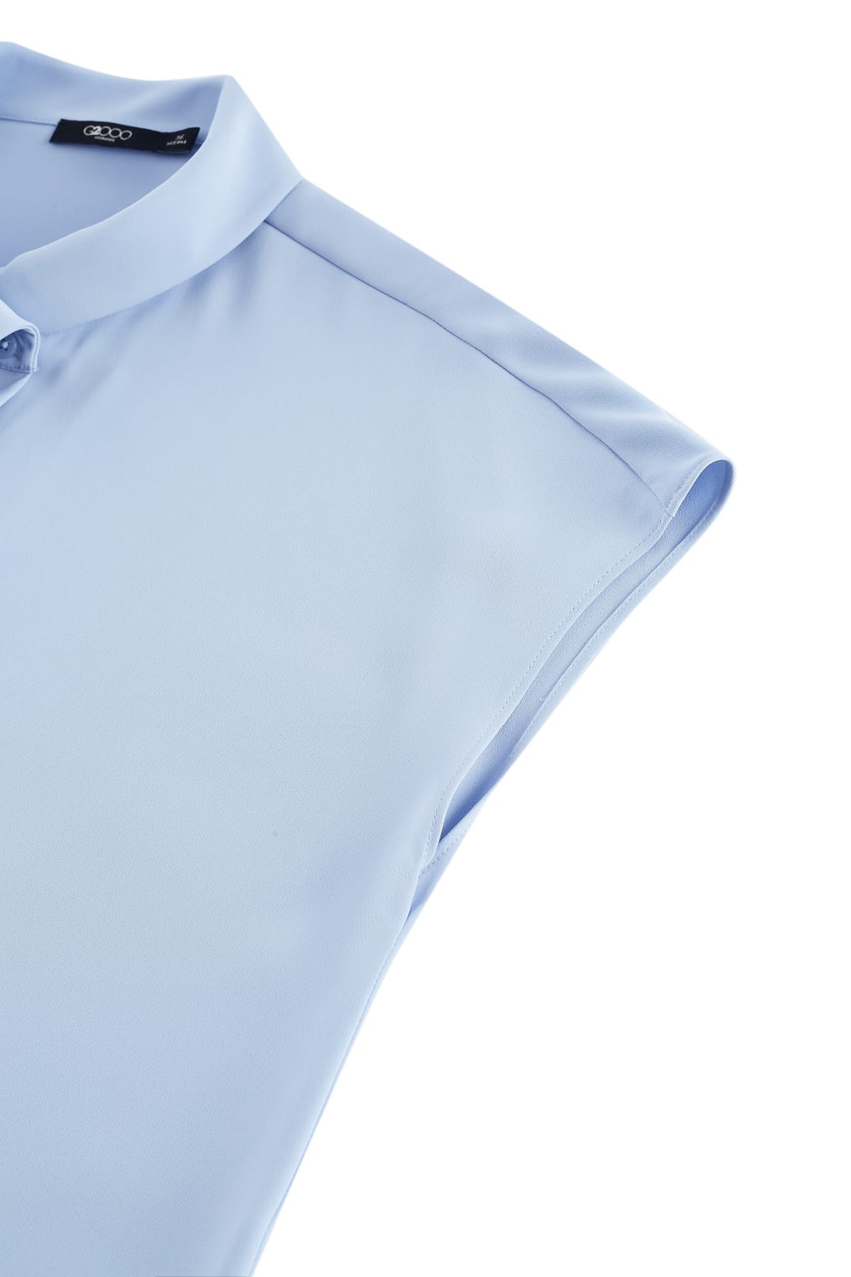 G2000 Blouses Satin Asymmetrical Stand Collar Blouse With Tie