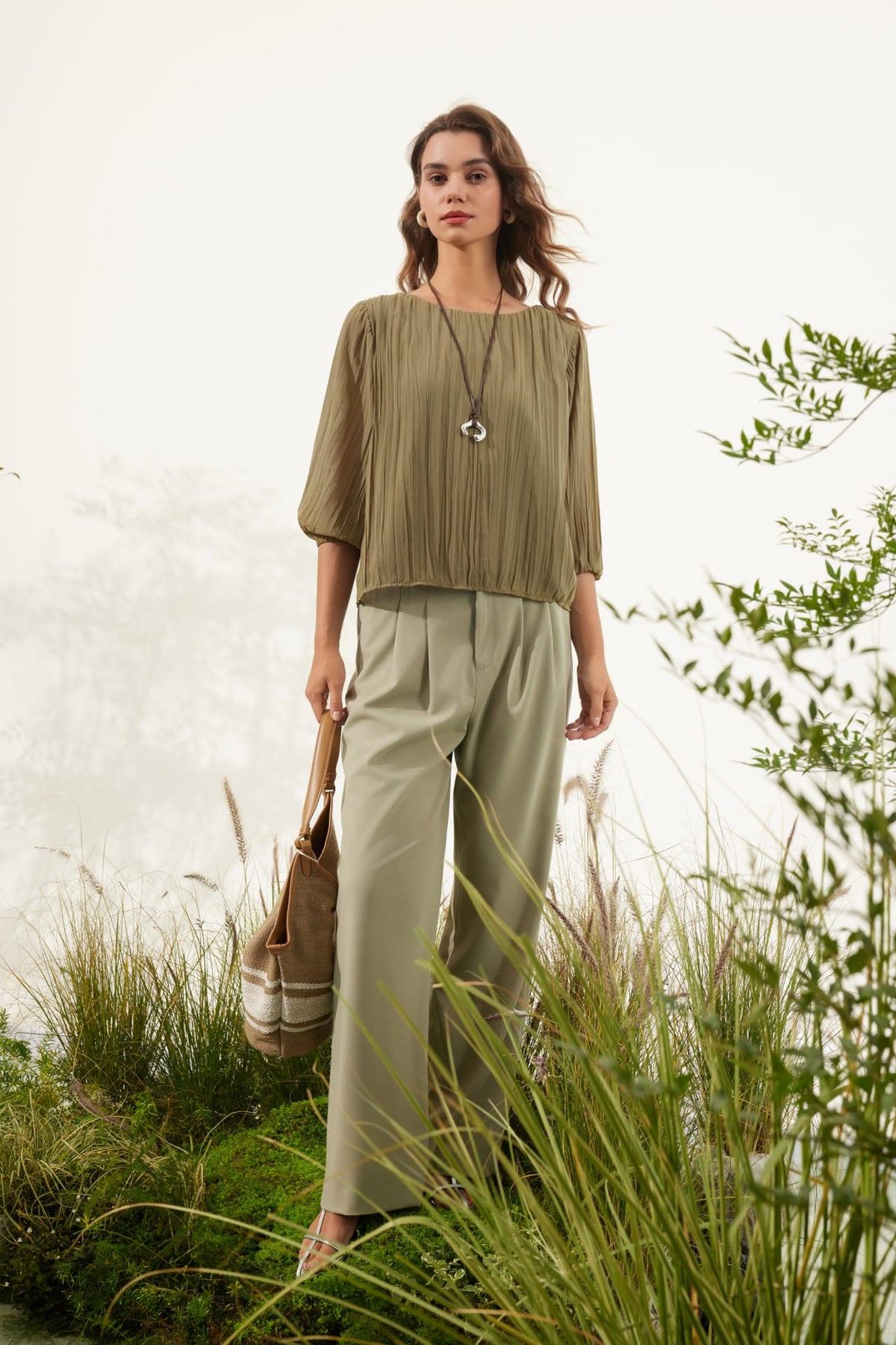 G2000 Blouses Pleated Blouse With Elasticated Cuffs