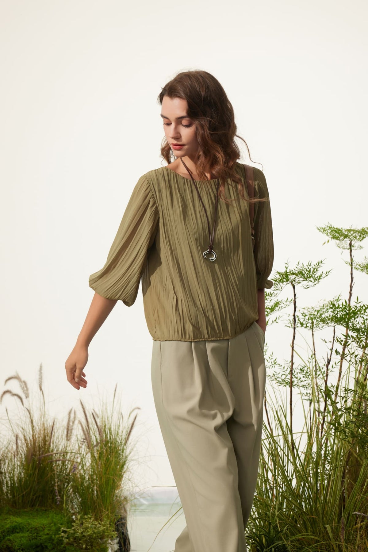G2000 Blouses Pleated Blouse With Elasticated Cuffs