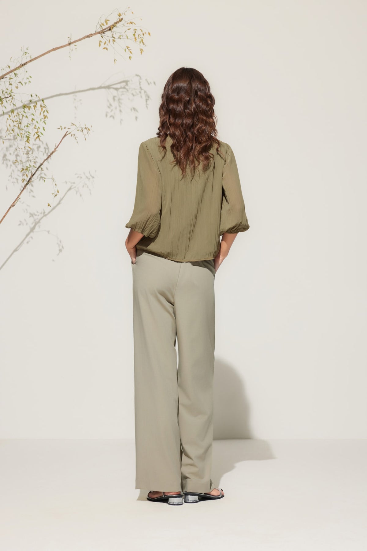 G2000 Blouses Pleated Blouse With Elasticated Cuffs