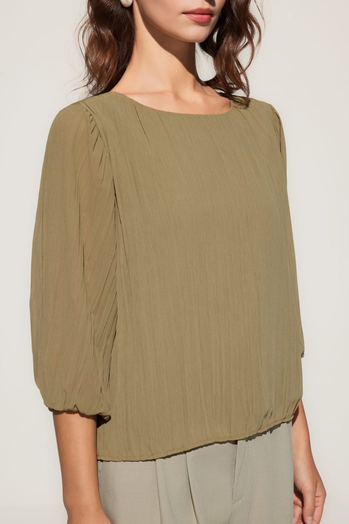 G2000 Blouses Pleated Blouse With Elasticated Cuffs