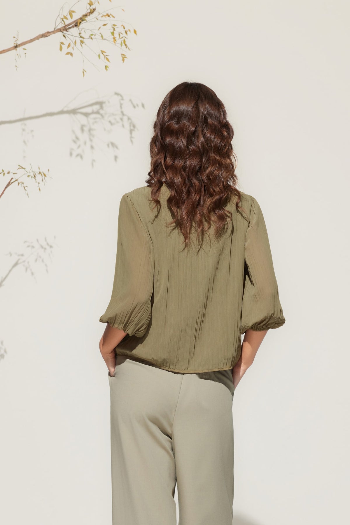 G2000 Blouses Pleated Blouse With Elasticated Cuffs