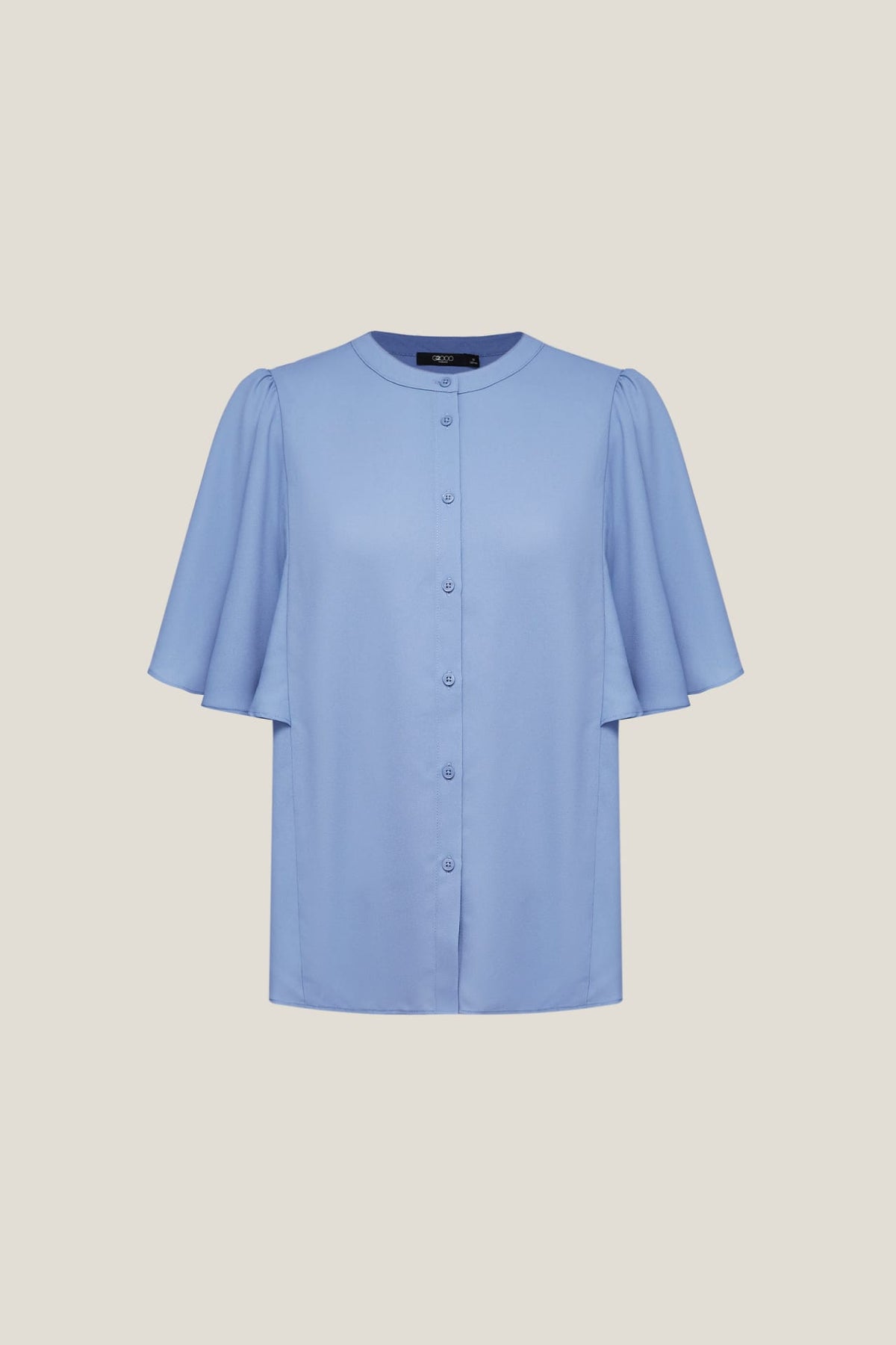 G2000 - Blouses - Stand Collar Blouse - Vivid Aegean - Regular