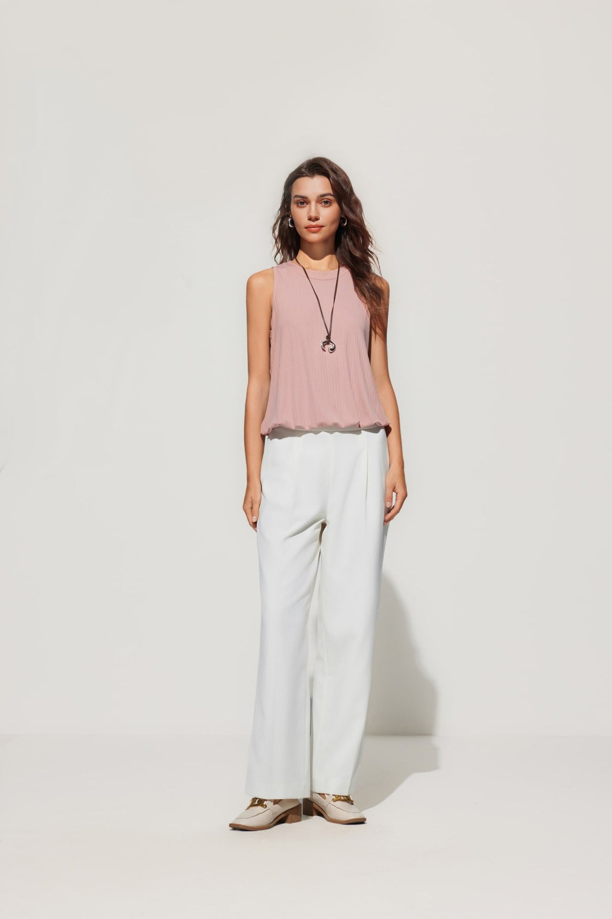 G2000 - T-Shirts - Crew Neck Puff Hem Tank Top - Burnished Clay - Regular