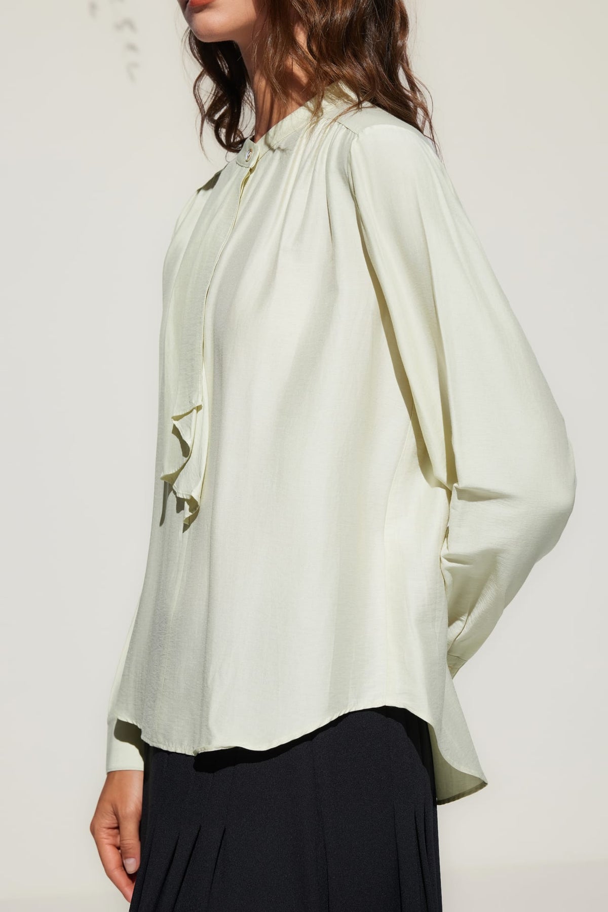 G2000 - Blouses - Stand Collar Tie Blouse