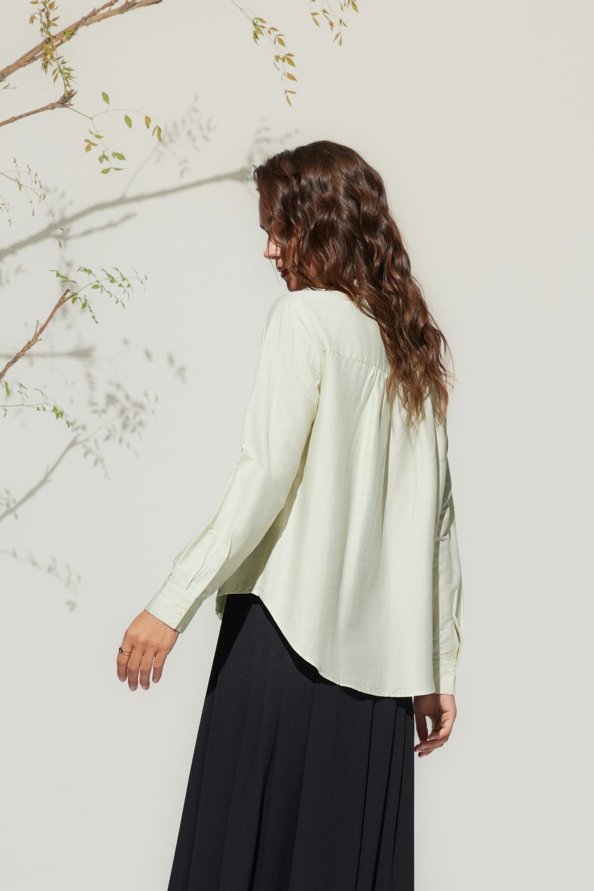 G2000 - Blouses - Stand Collar Tie Blouse