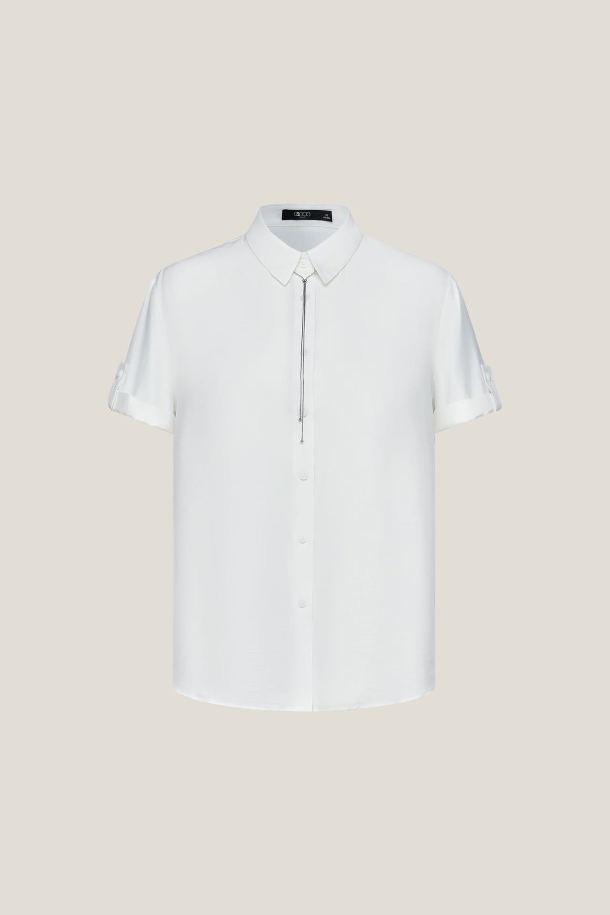 G2000 Blouses Shirt Collar Blouse With Necklace Frosted Porcelain Regular