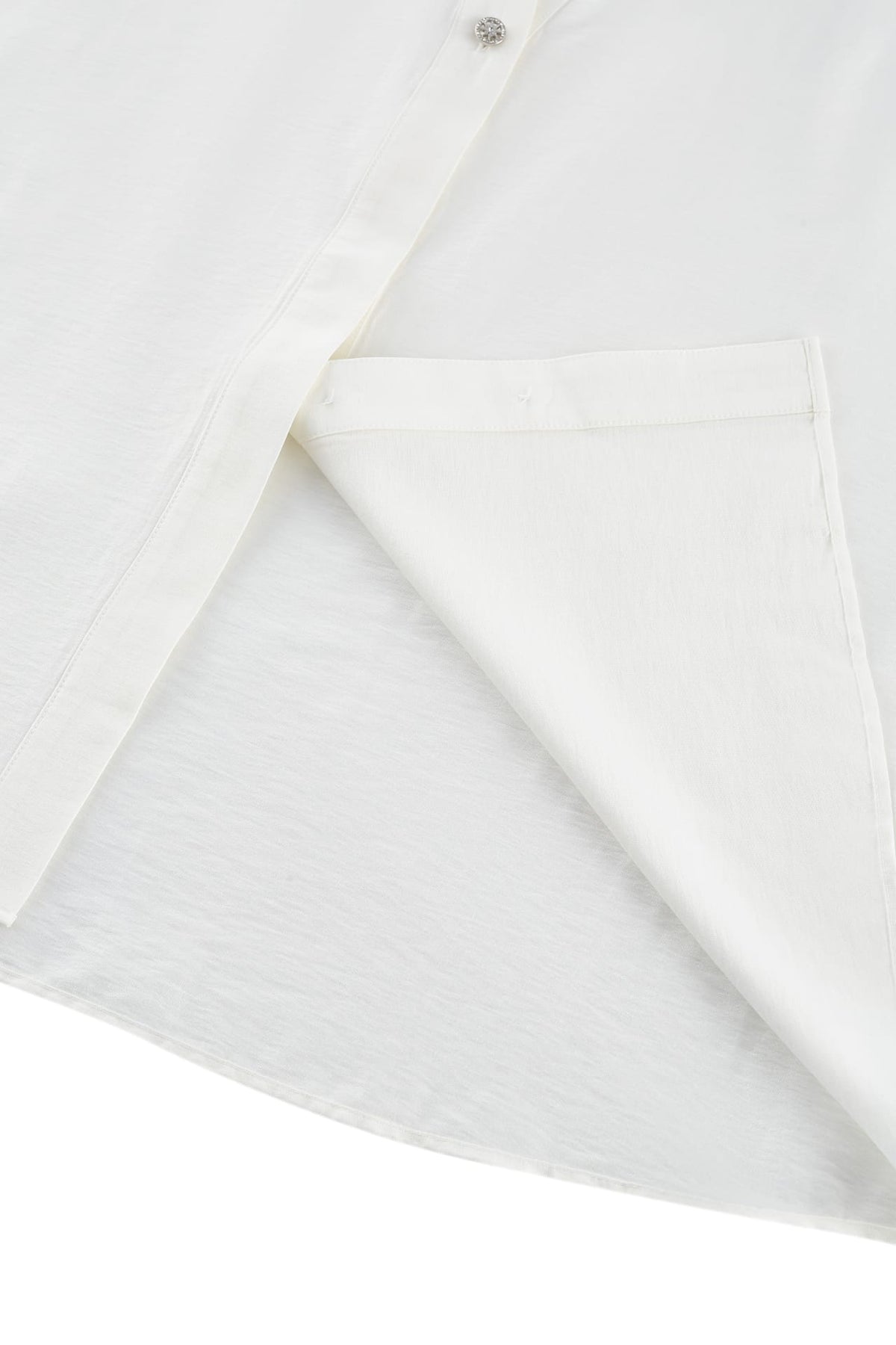 G2000 Blouses Stand Collar Top With Hi-Low Fit Hem