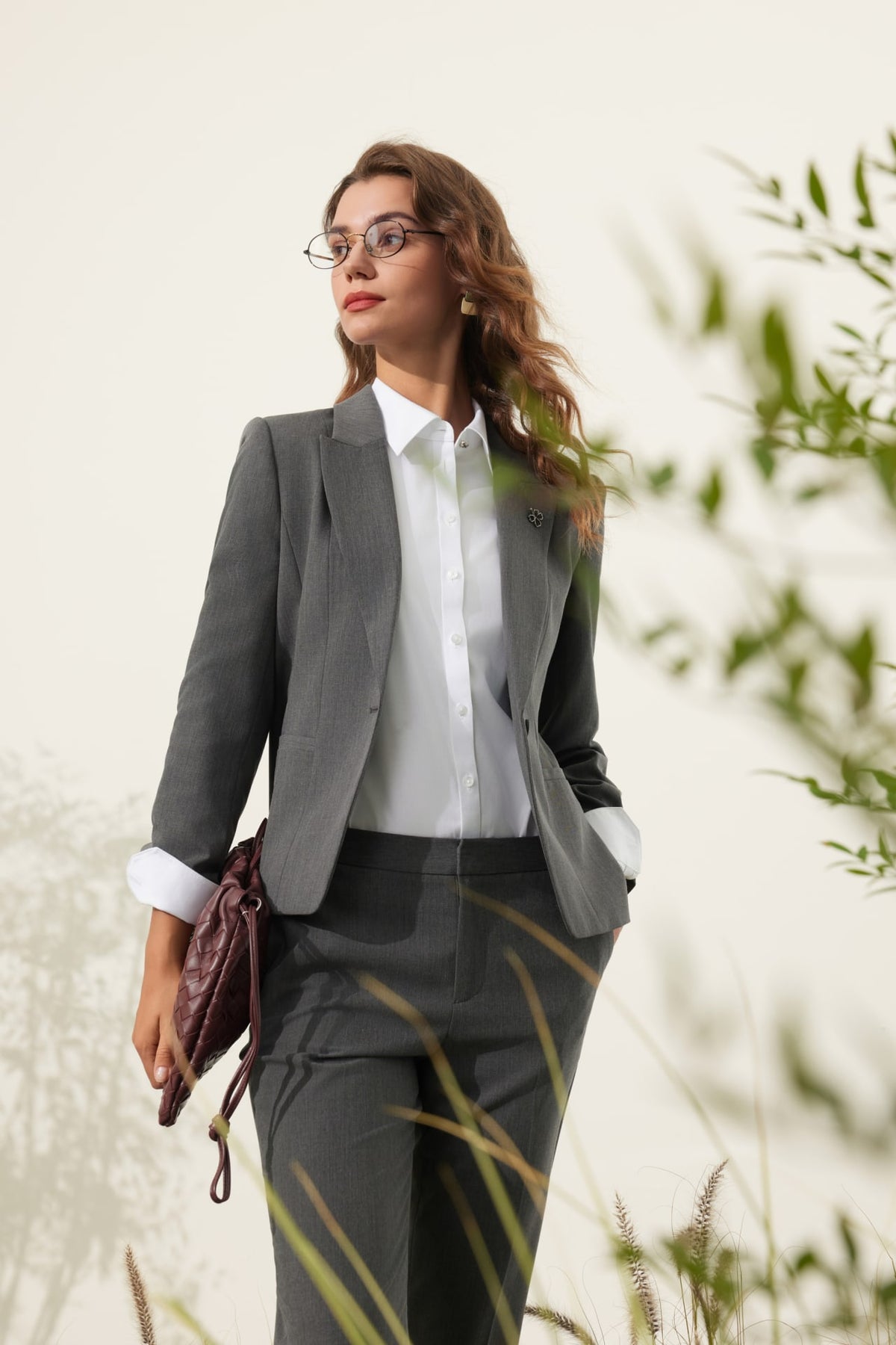 G2000 Pants Rayon Blend Ankle Cigarette Suit Pants