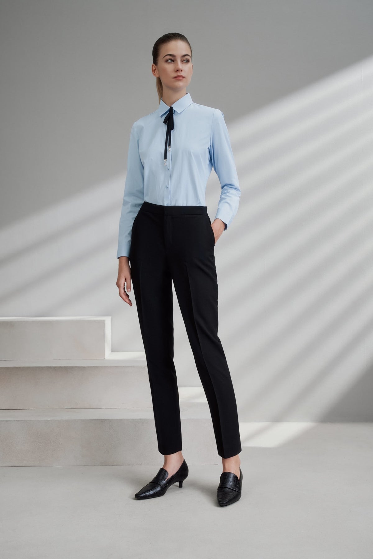 G2000 Pants Ankle Cigarette Suit Pants Pitch Black Regular