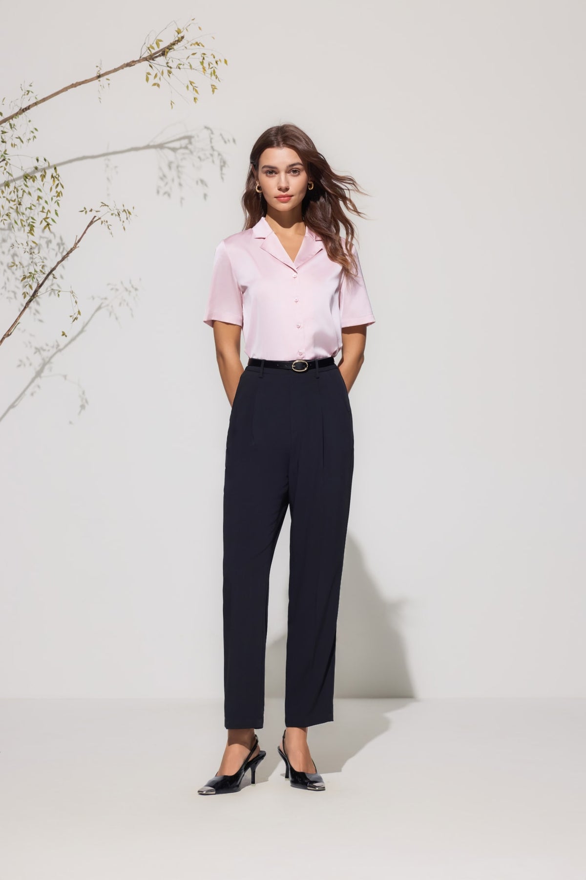 G2000 - Pants - Tapered Casual Pants With Belt