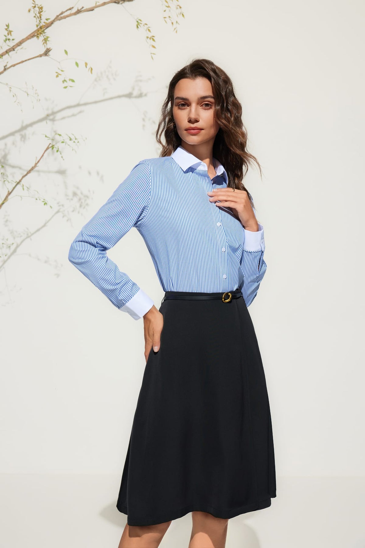 G2000 - Skirts - A-Shape Skirt With Belt