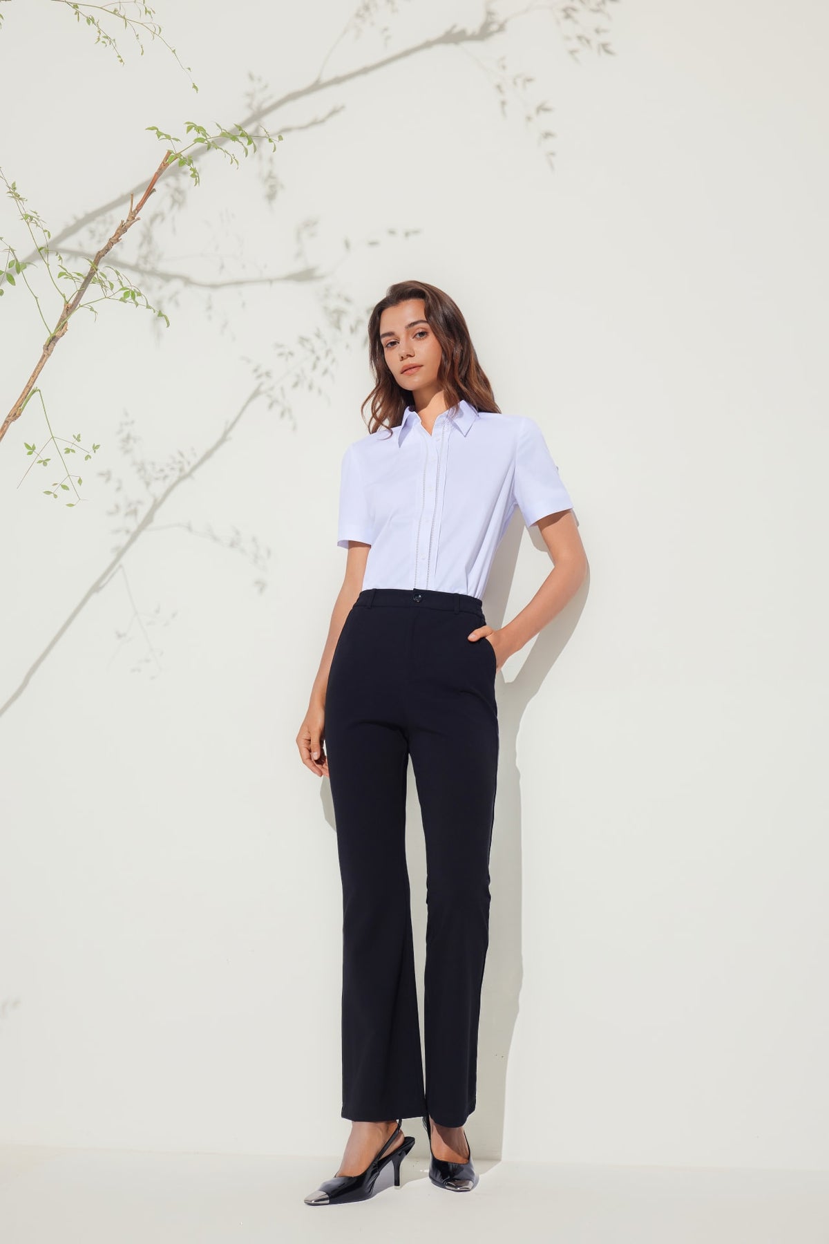 G2000 Pants Cotton Blend Flare Leg Casual Pants