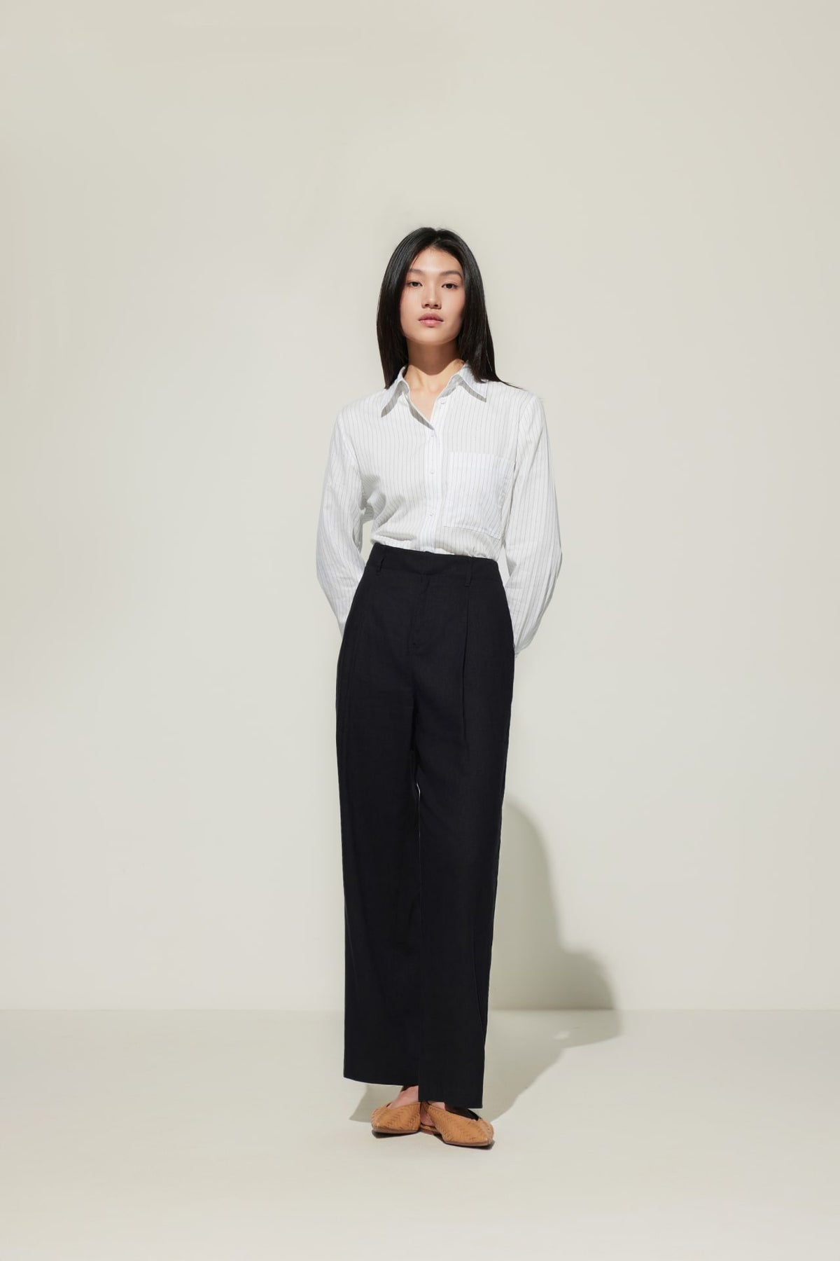 G2000 - Pants - Lined Blend Relaxed Straight Leg Casual Pants - Regular - Darkened Slate