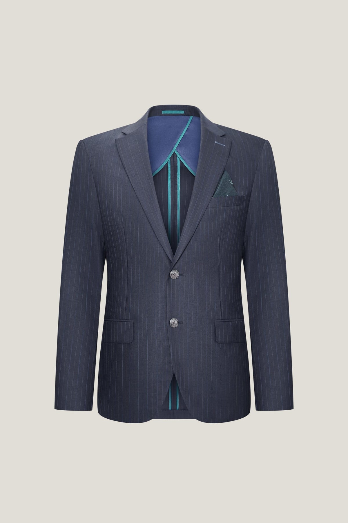 G2000 Suits Wool Blend Smart Fit Stripe Suit Blazer Nocturnal Ink Smart