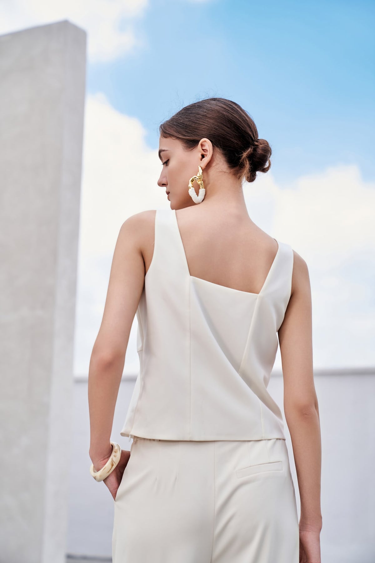 G2000 - Blouses - Bow Front Sleeveless Top