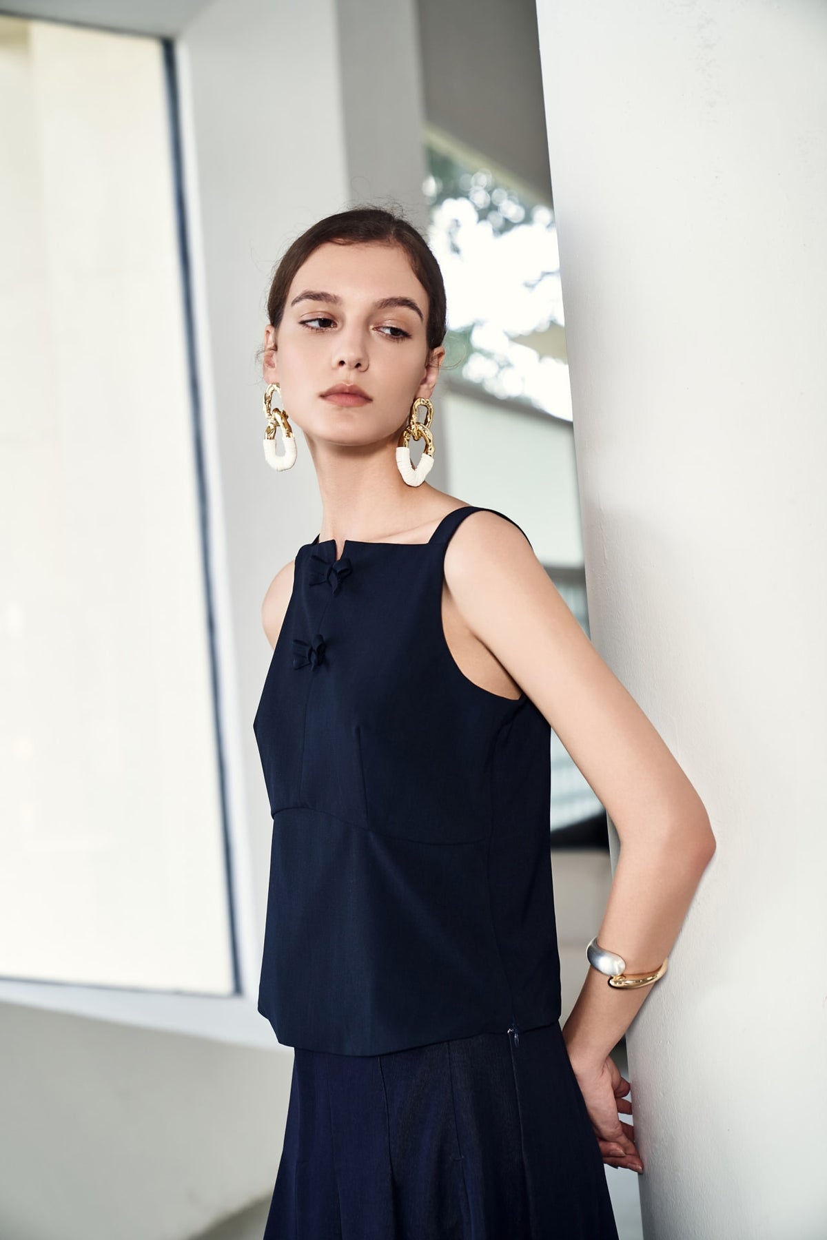 G2000 - Blouses - Bow Front Sleeveless Top