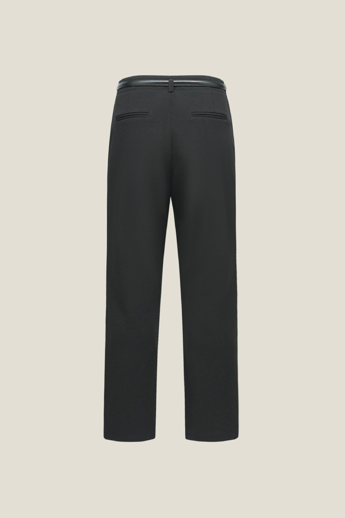 G2000 Pants Crepe Knit Regular Straight Leg Casual Pants With Belt