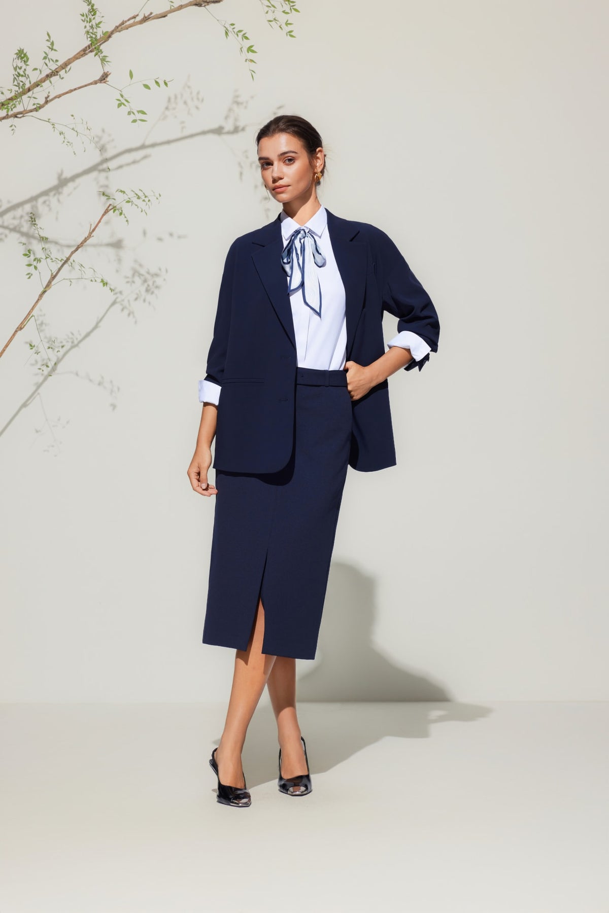G2000 - Skirts - Crepe Knit H-Shaped Suit Skirt
