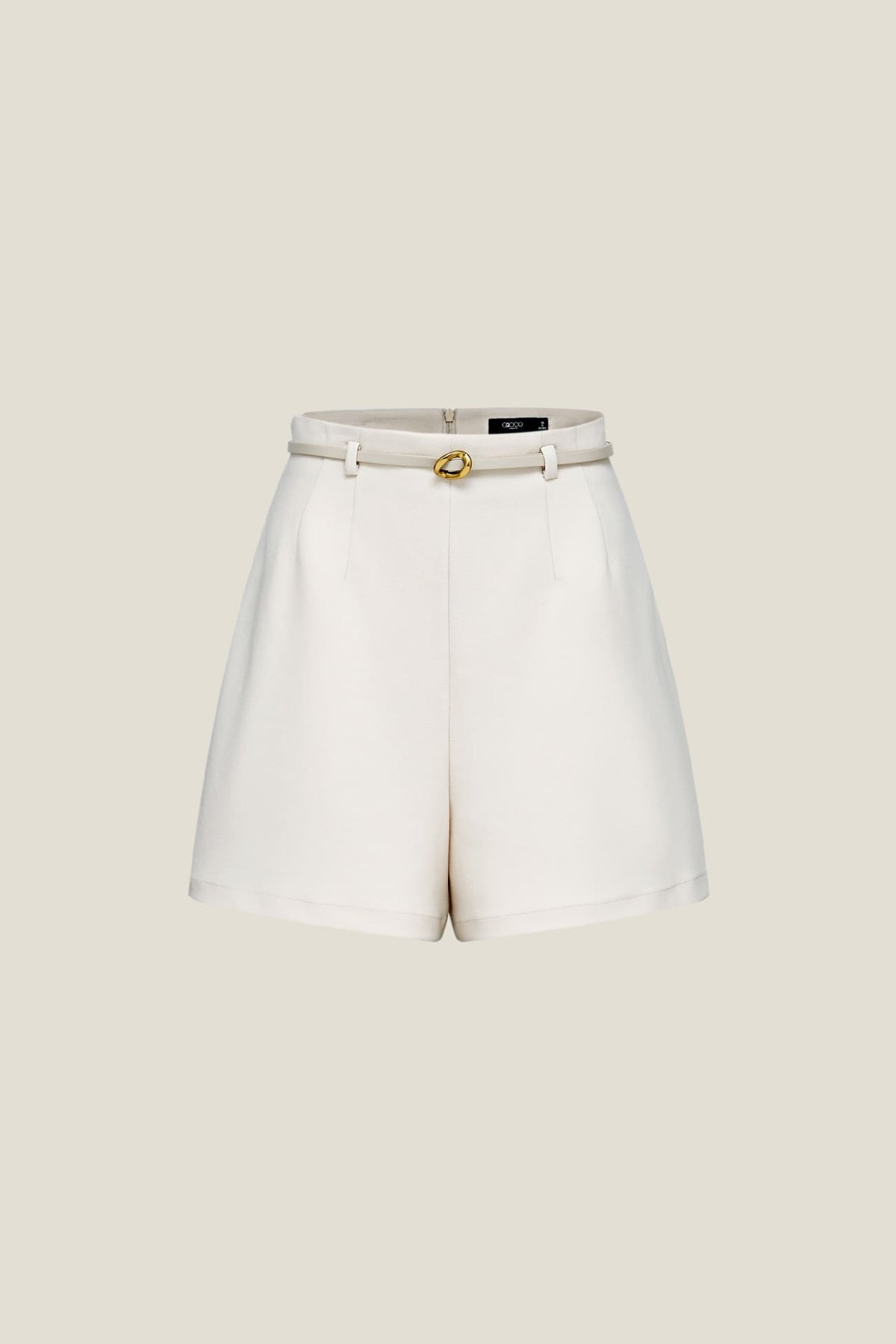 G2000 - Shorts - Crepe Knit Flare Casual Shorts With Belt