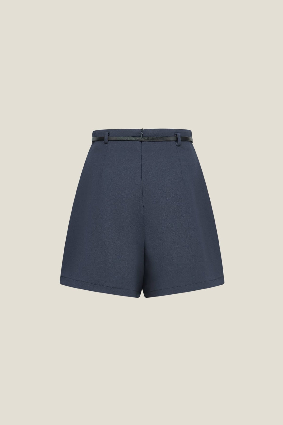 G2000 - Shorts - Crepe Knit Flare Casual Shorts With Belt