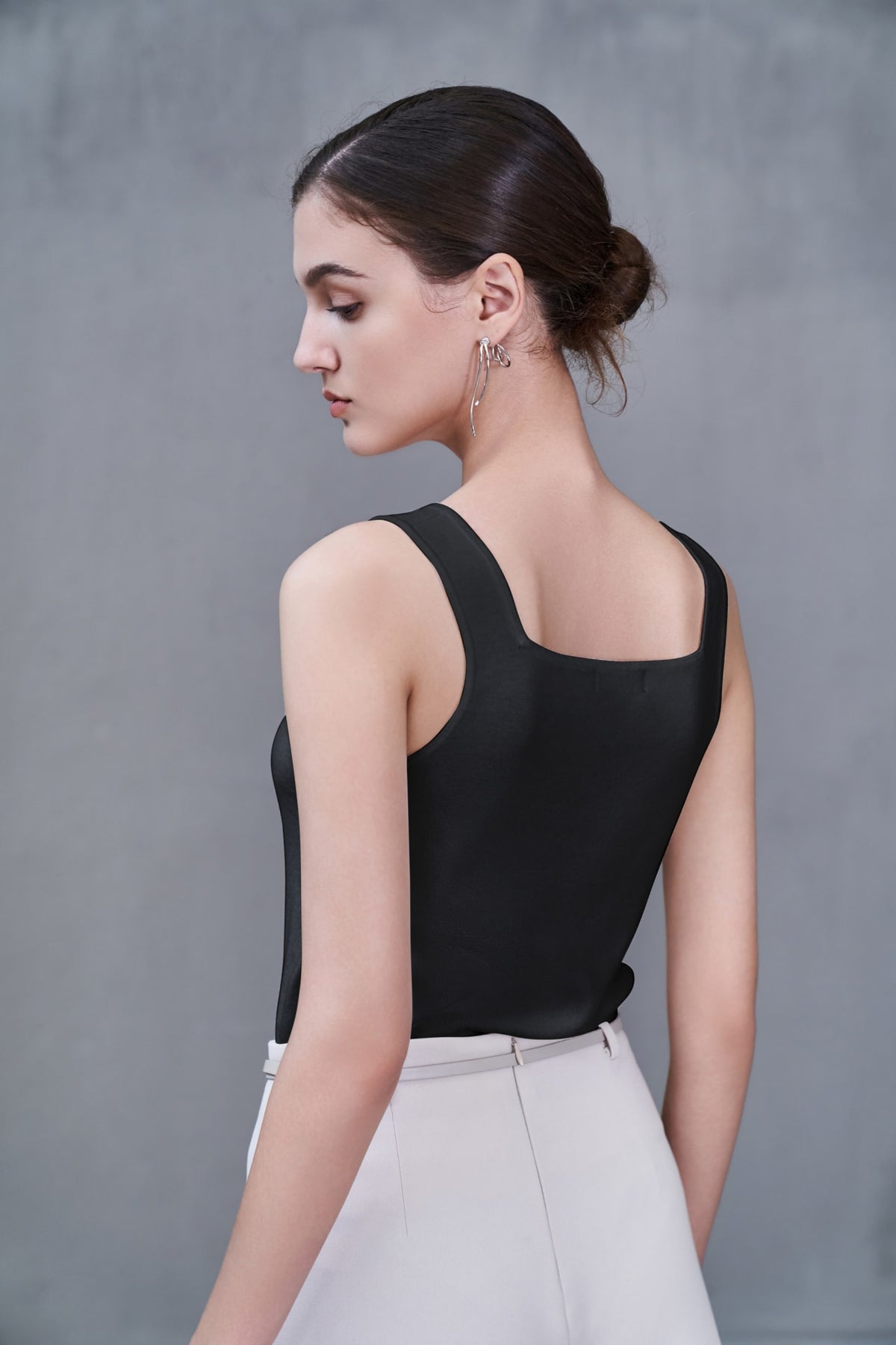 G2000 - Sweaters - Square Neck Sleeveless Knit Top