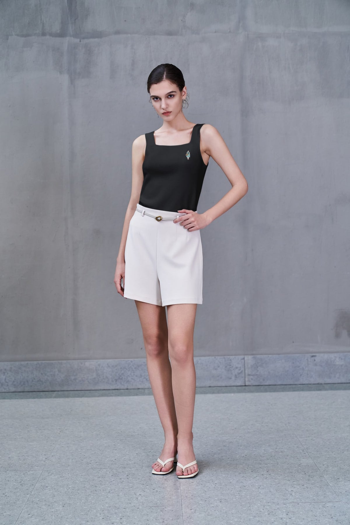 G2000 - Sweaters - Square Neck Sleeveless Knit Top - Darkened Slate - Regular