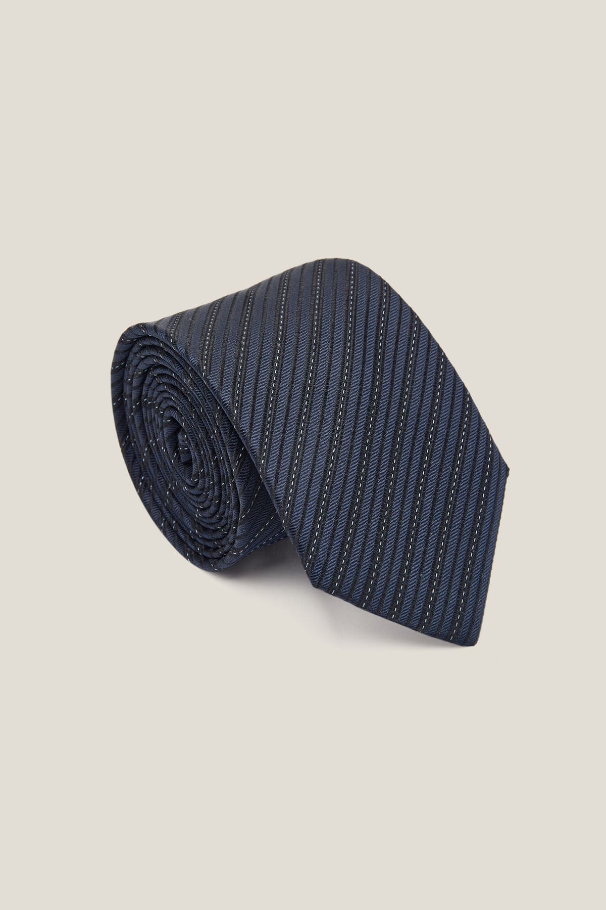 G2000 - Neckties - Silk Stirpe Tie - Dark Navy