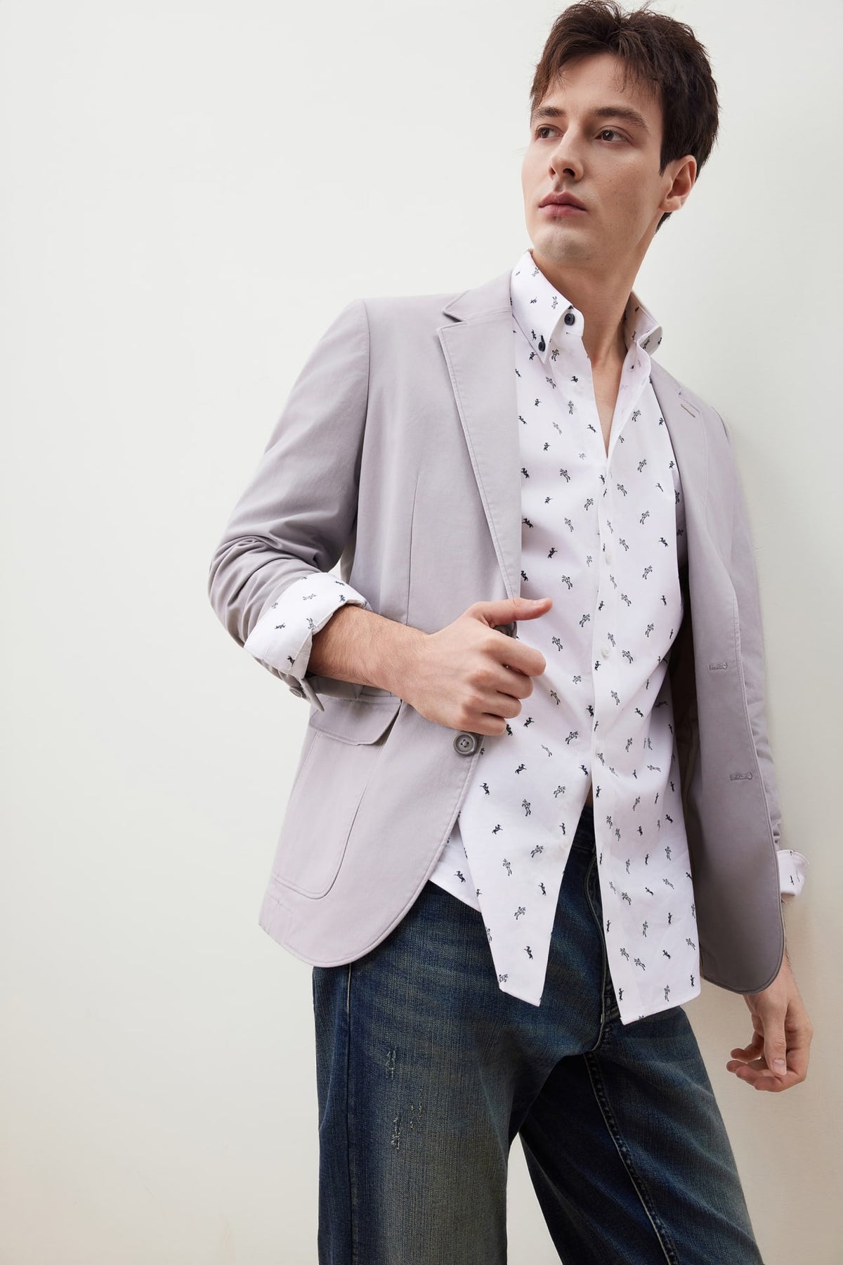 G2000 Suits Enzyme Wash Regular Fit Twill Casual Blazer