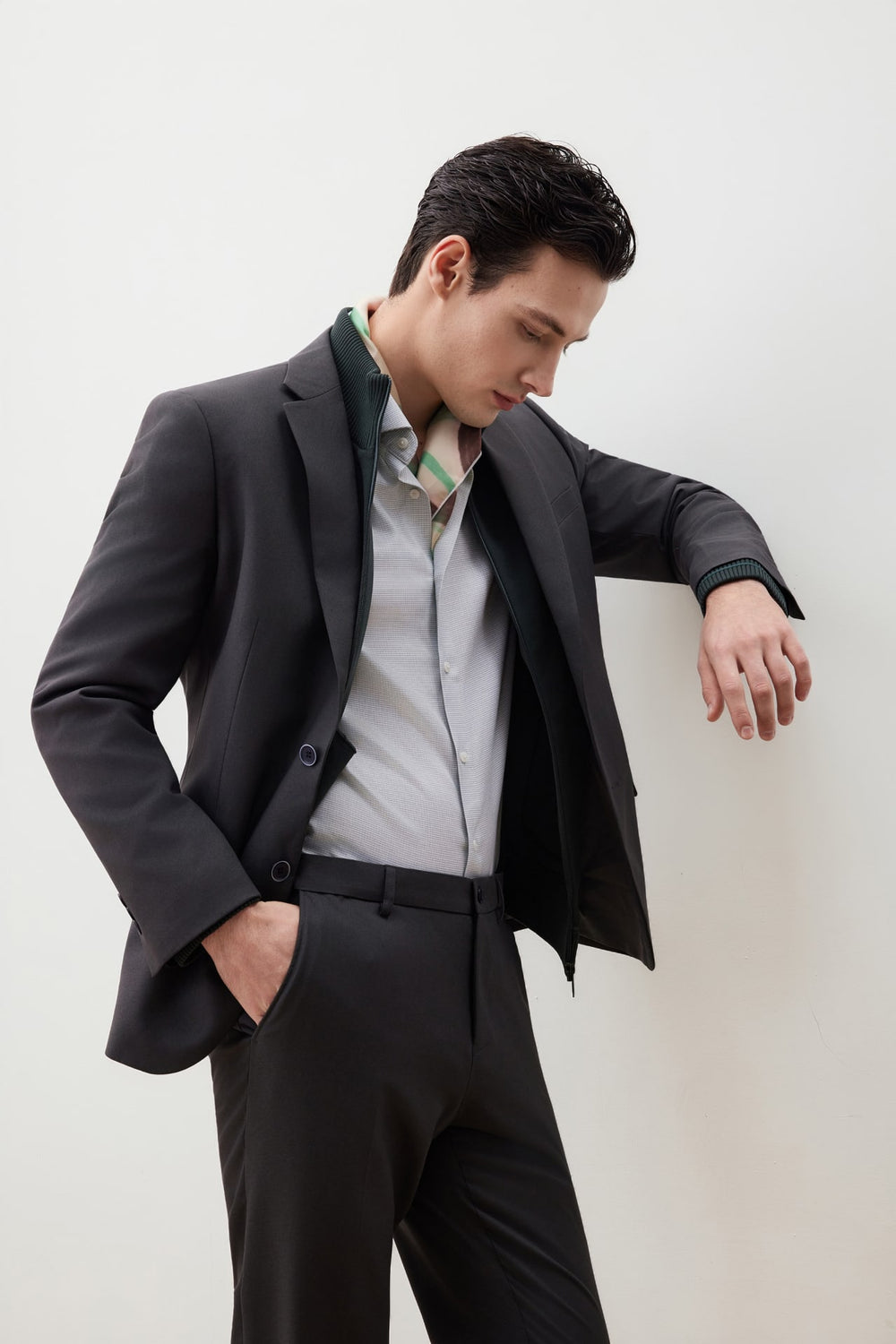 Teflon Stain-Resistant & Easy Care Smart Fit Twill Suit Blazer