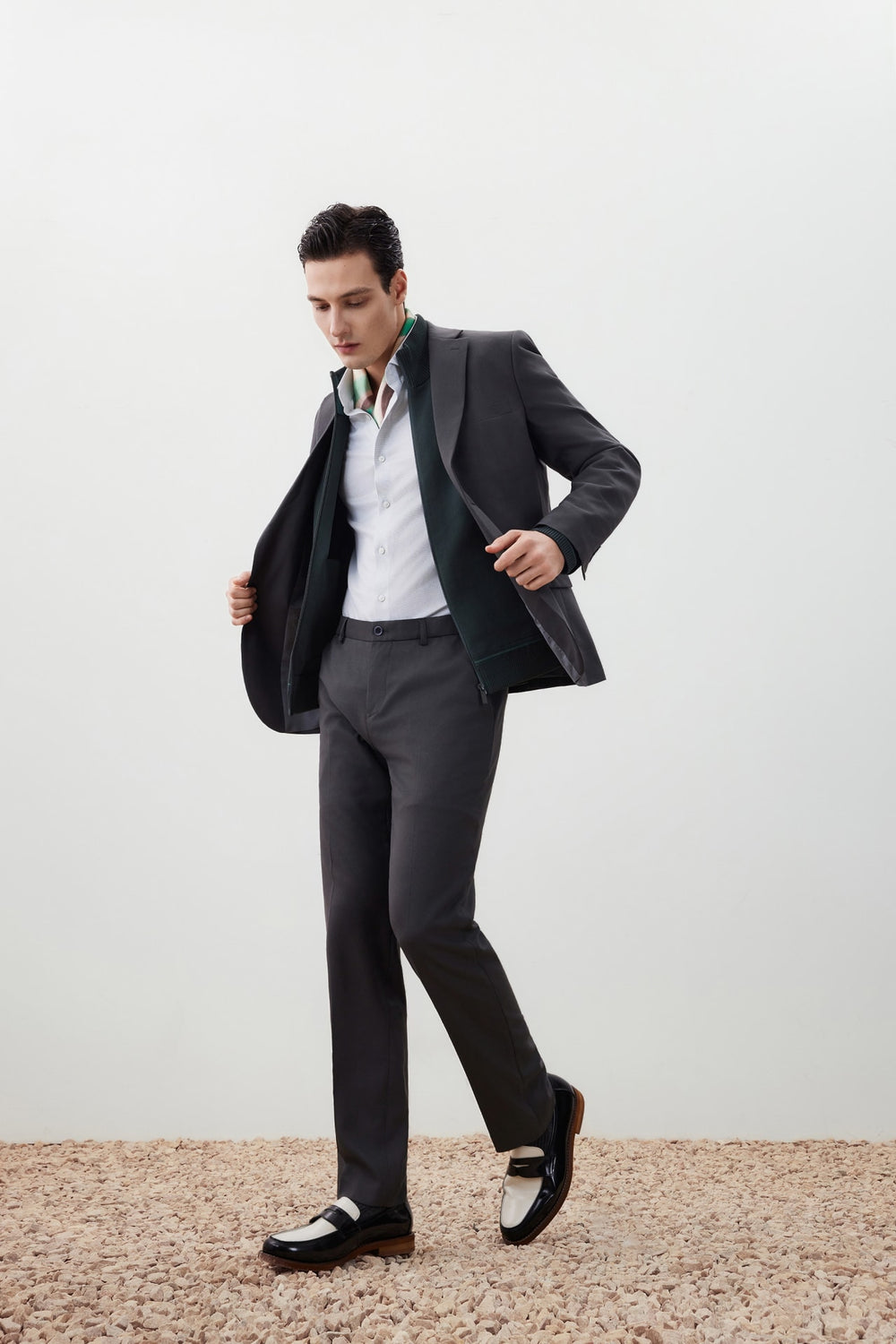 Teflon Stain-Resistant & Easy Care Smart Fit Twill Suit Blazer