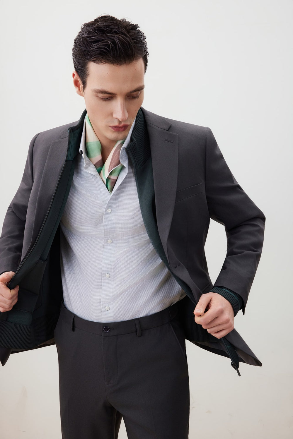 Teflon Stain-Resistant & Easy Care Smart Fit Twill Suit Blazer