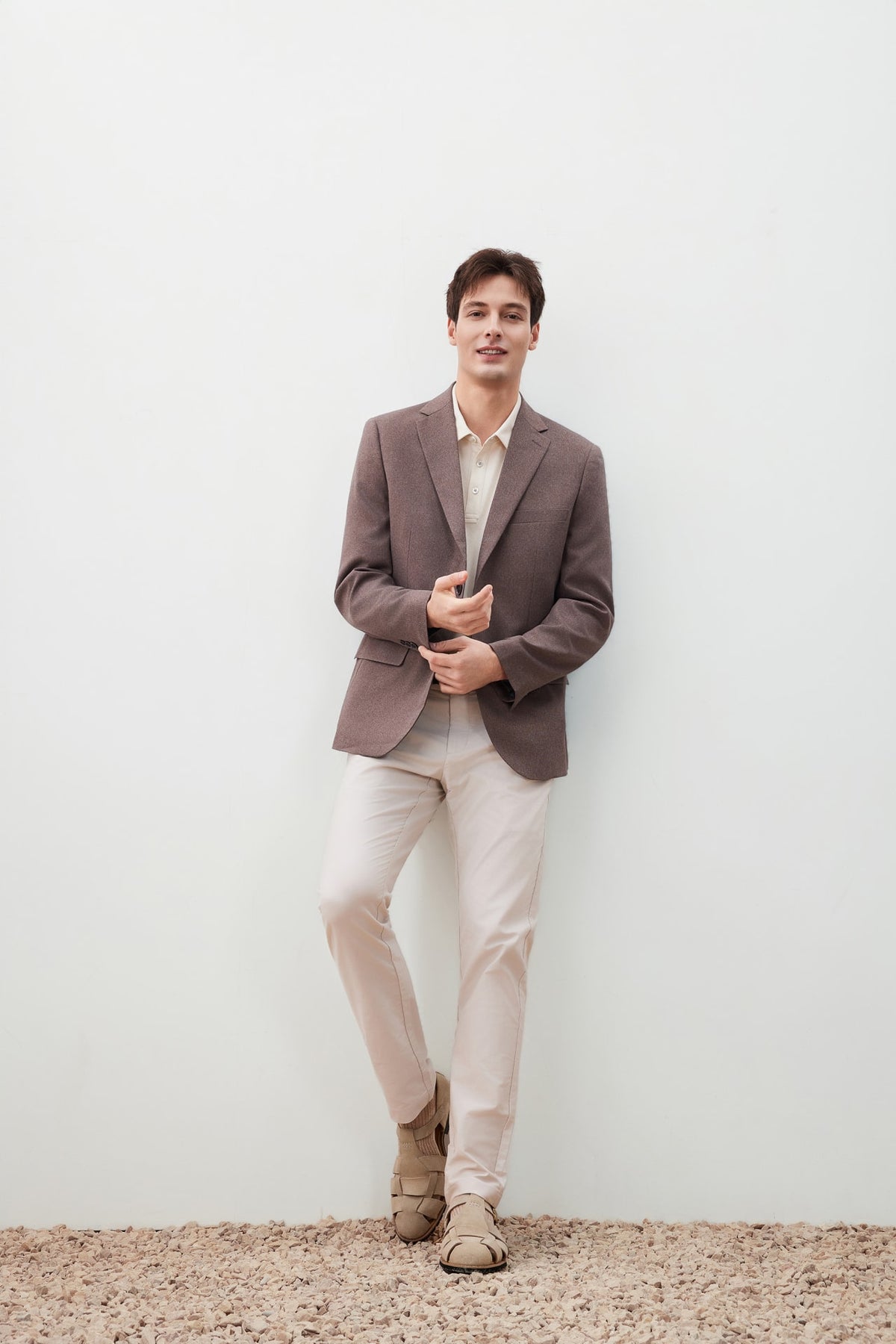 G2000 - Suits - Teflon Stain-Resistant & Easy Care Smart Fit Twill Suit Blazer - Chocolate - Smart