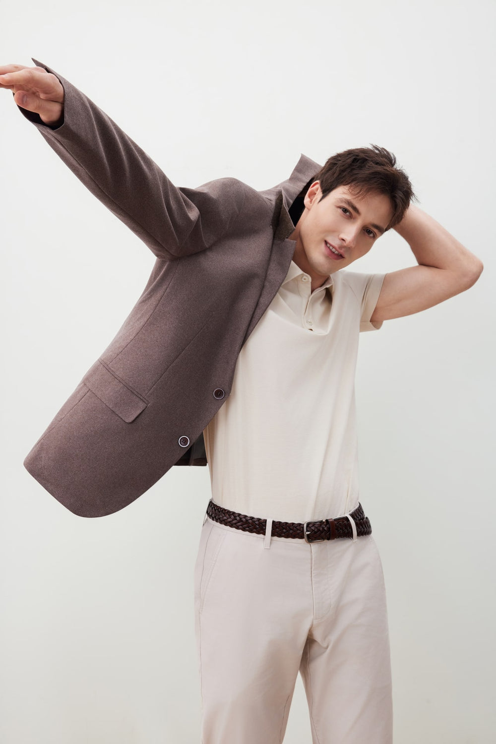 Teflon Stain-Resistant & Easy Care Smart Fit Twill Suit Blazer