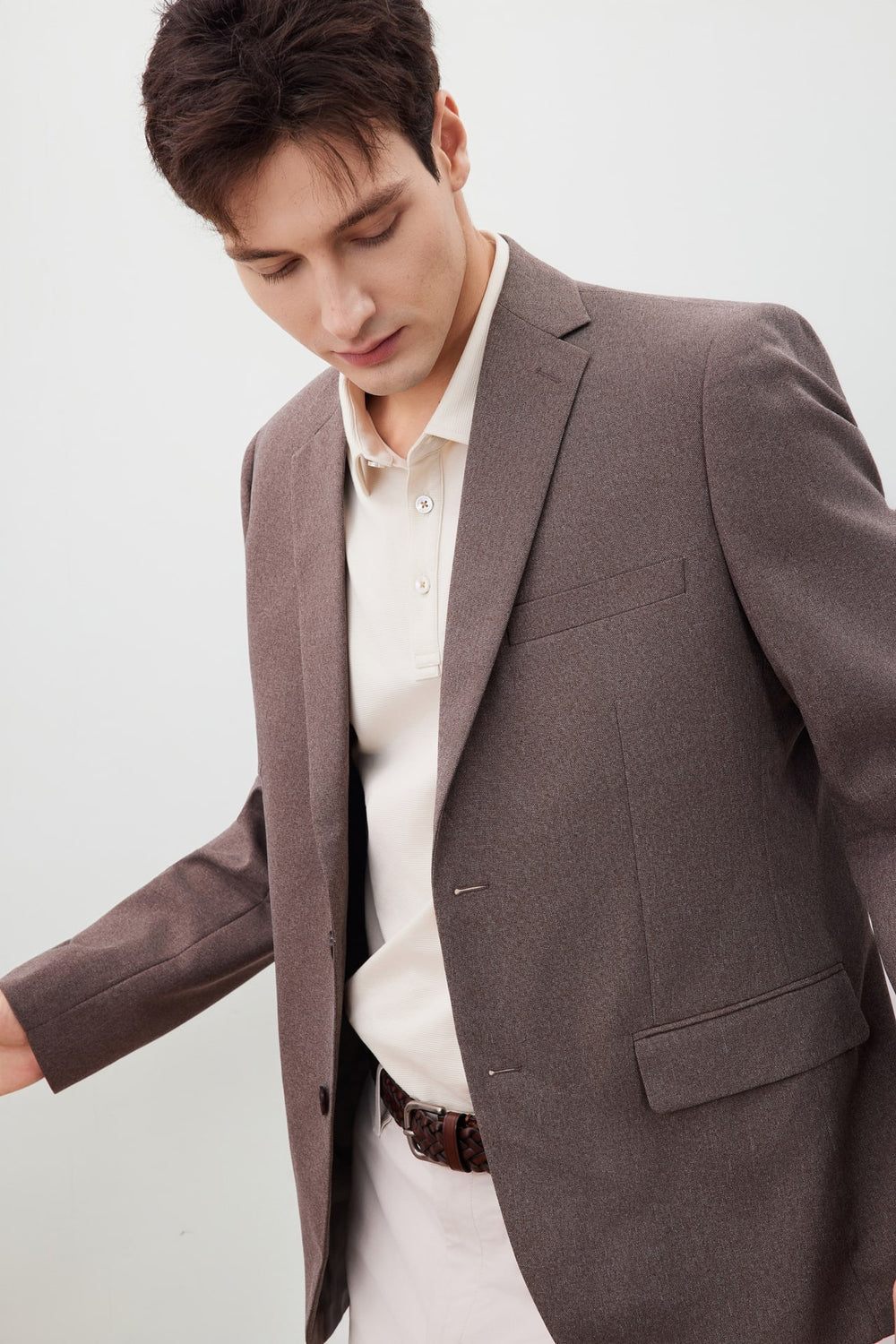 Teflon Stain-Resistant & Easy Care Smart Fit Twill Suit Blazer
