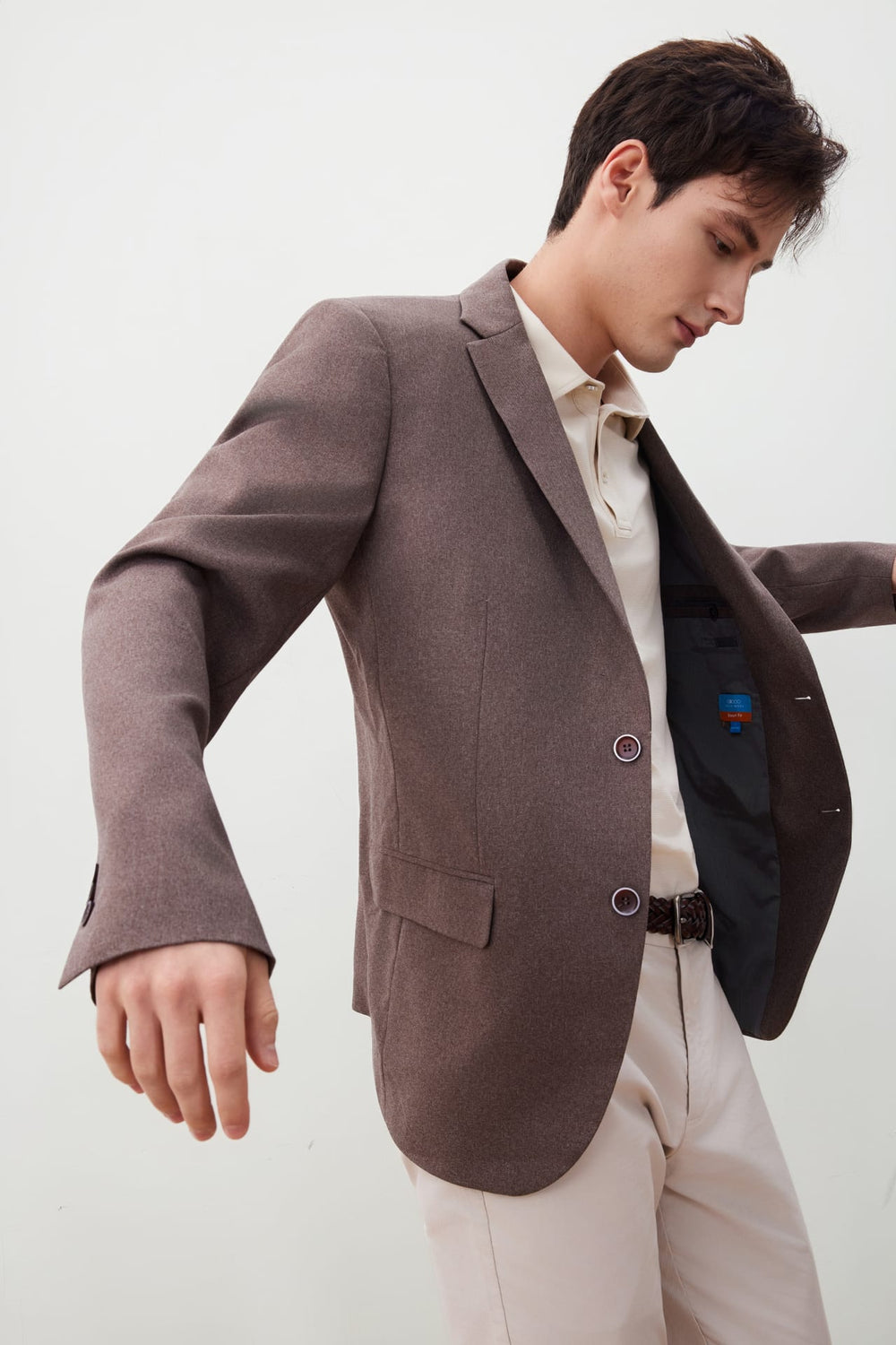 Teflon Stain-Resistant & Easy Care Smart Fit Twill Suit Blazer