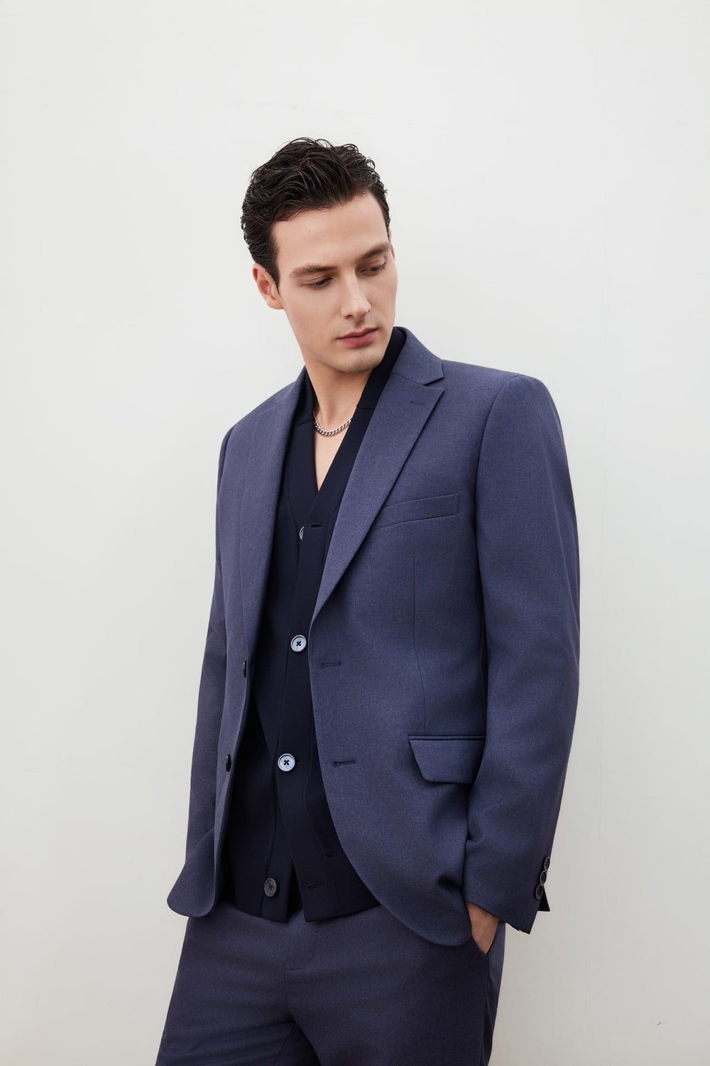 Teflon Stain-Resistant & Easy Care Smart Fit Twill Suit Blazer