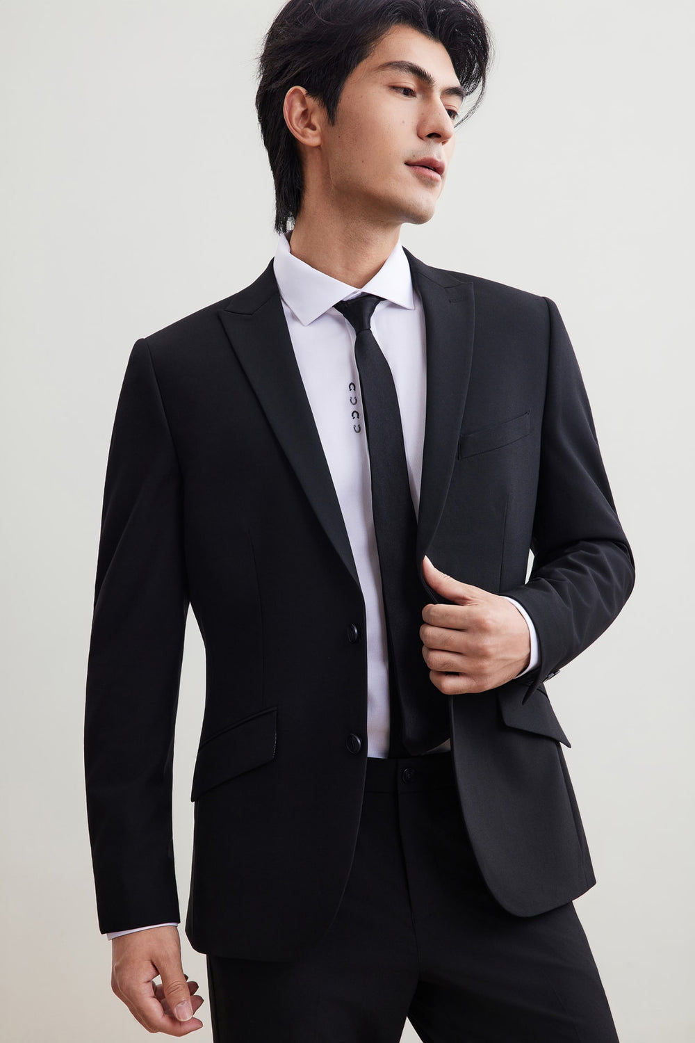 Multi-Way Stretch Smart Fit Plain Weave Suit Blazer