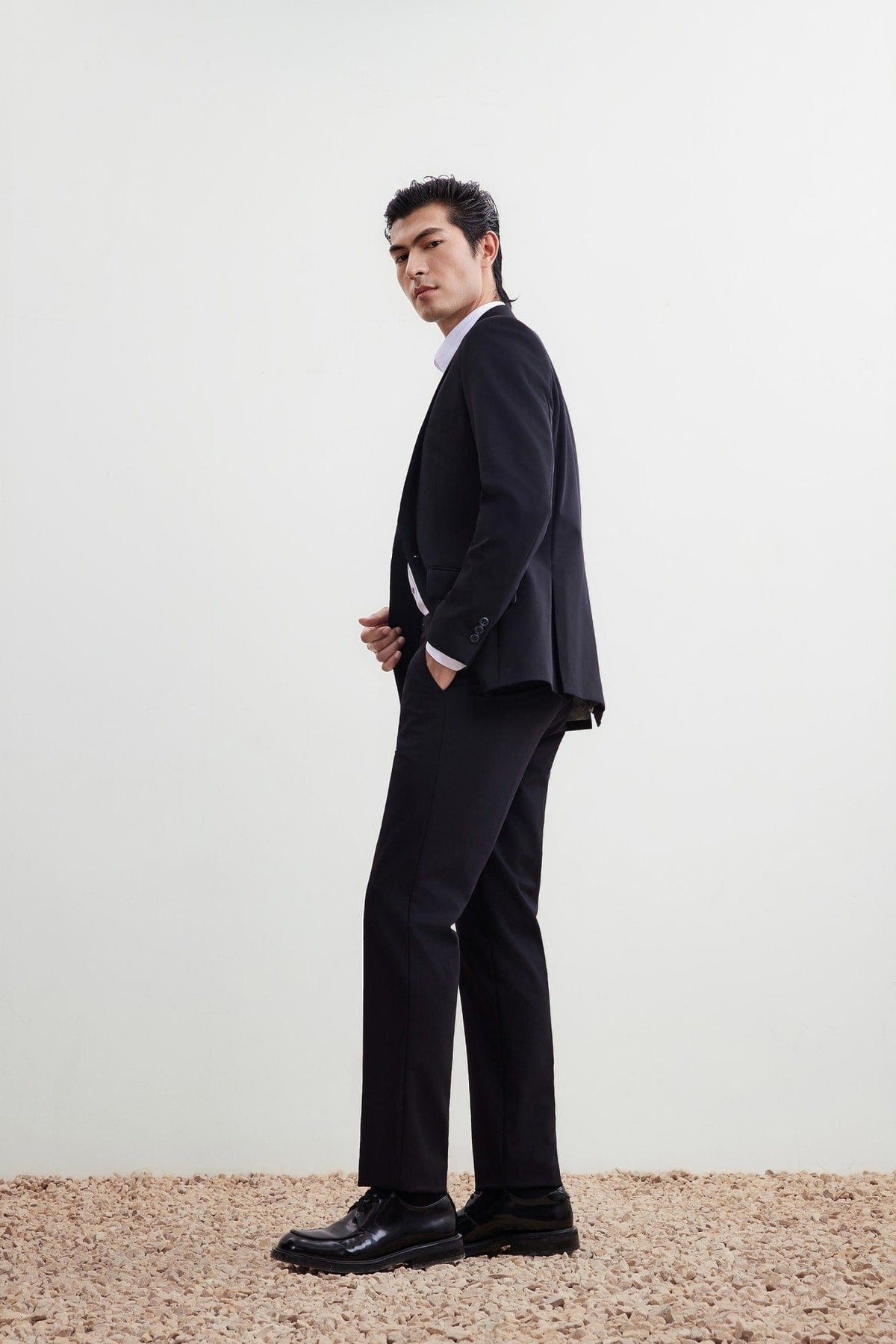 G2000 - Suits - Cool Touch Multi-Way Stretch Nylon Modal Silk Smart Fit Dobby Suit Blazer