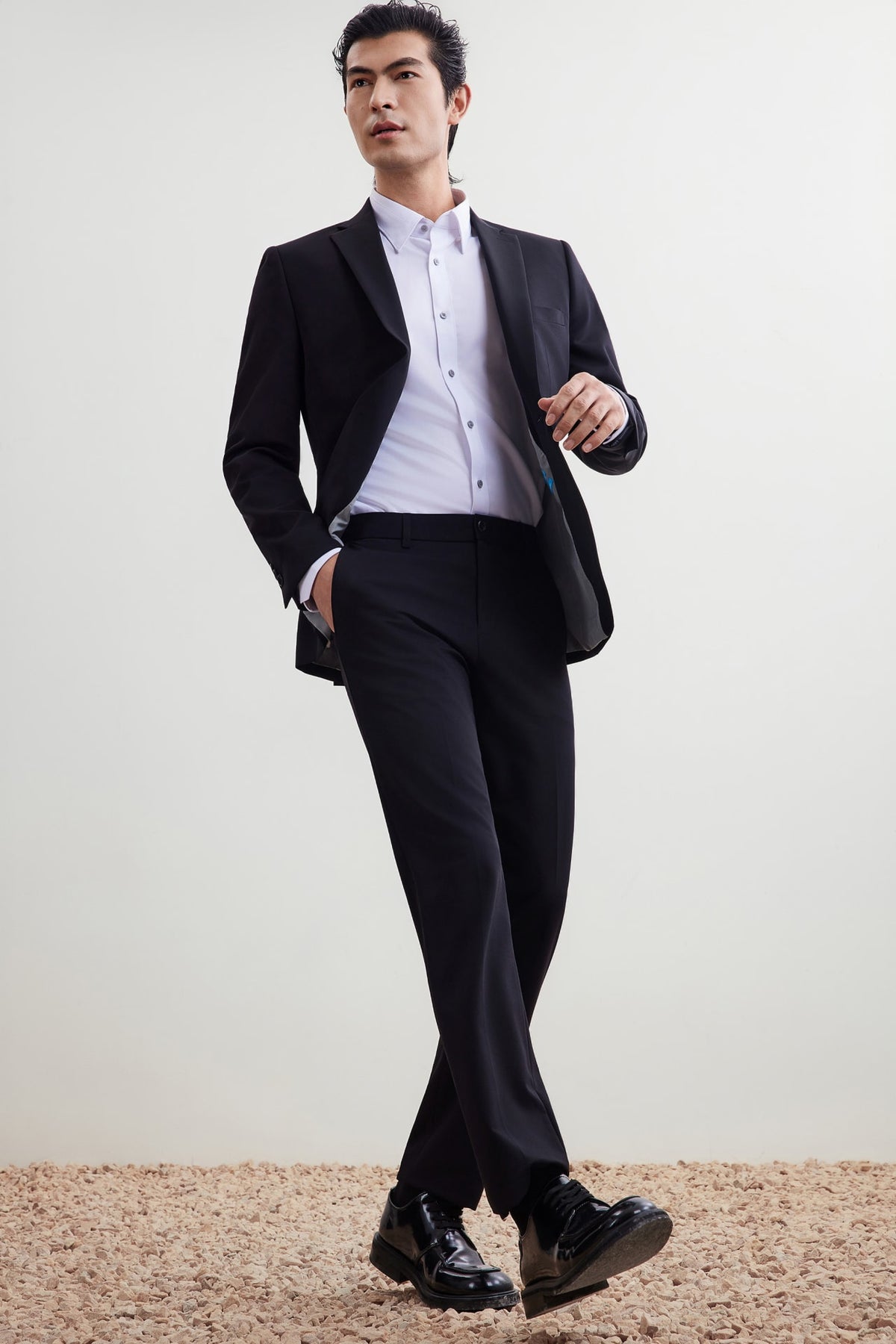 G2000 - Suits - Cool Touch Multi-Way Stretch Nylon Modal Silk Smart Fit Dobby Suit Blazer