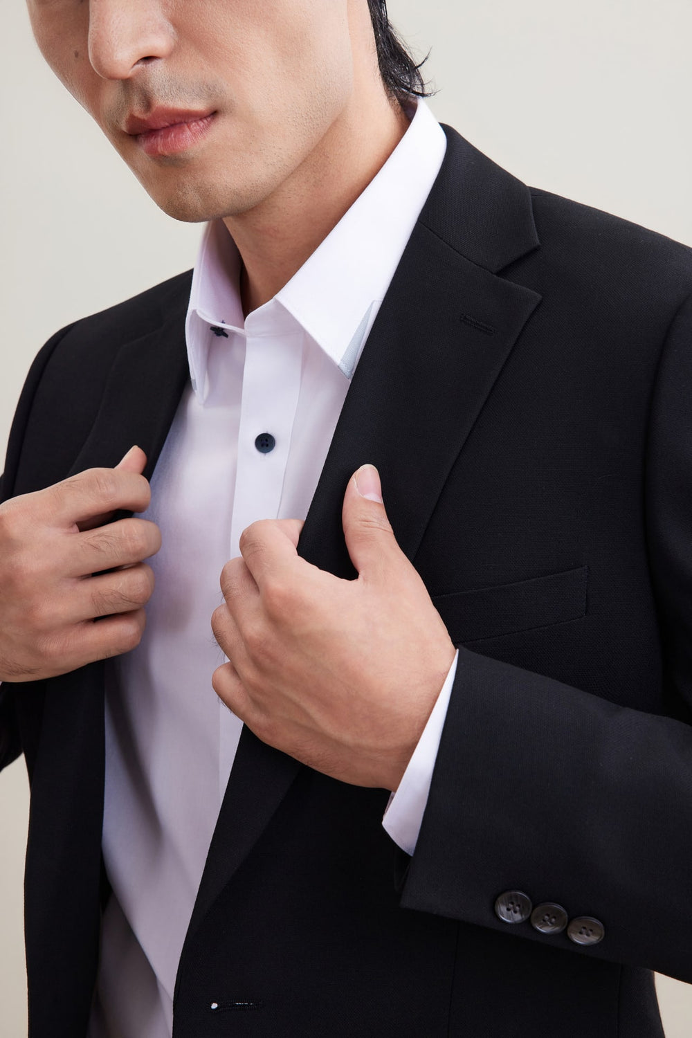 Anti-Bacterial Comfort-Touch Smart Fit Texture Suit Blazer