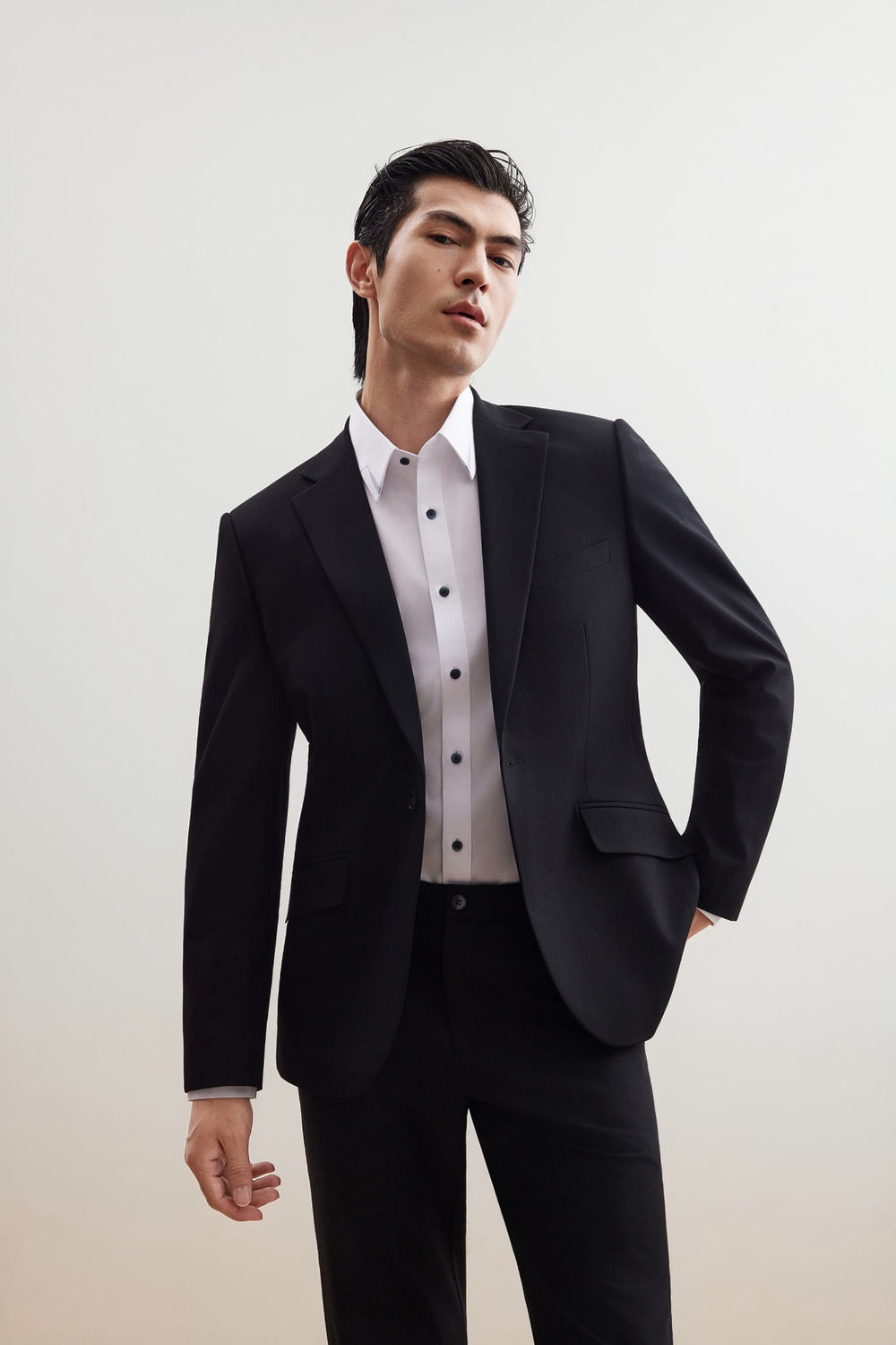 Anti-Bacterial Comfort-Touch Smart Fit Texture Suit Blazer