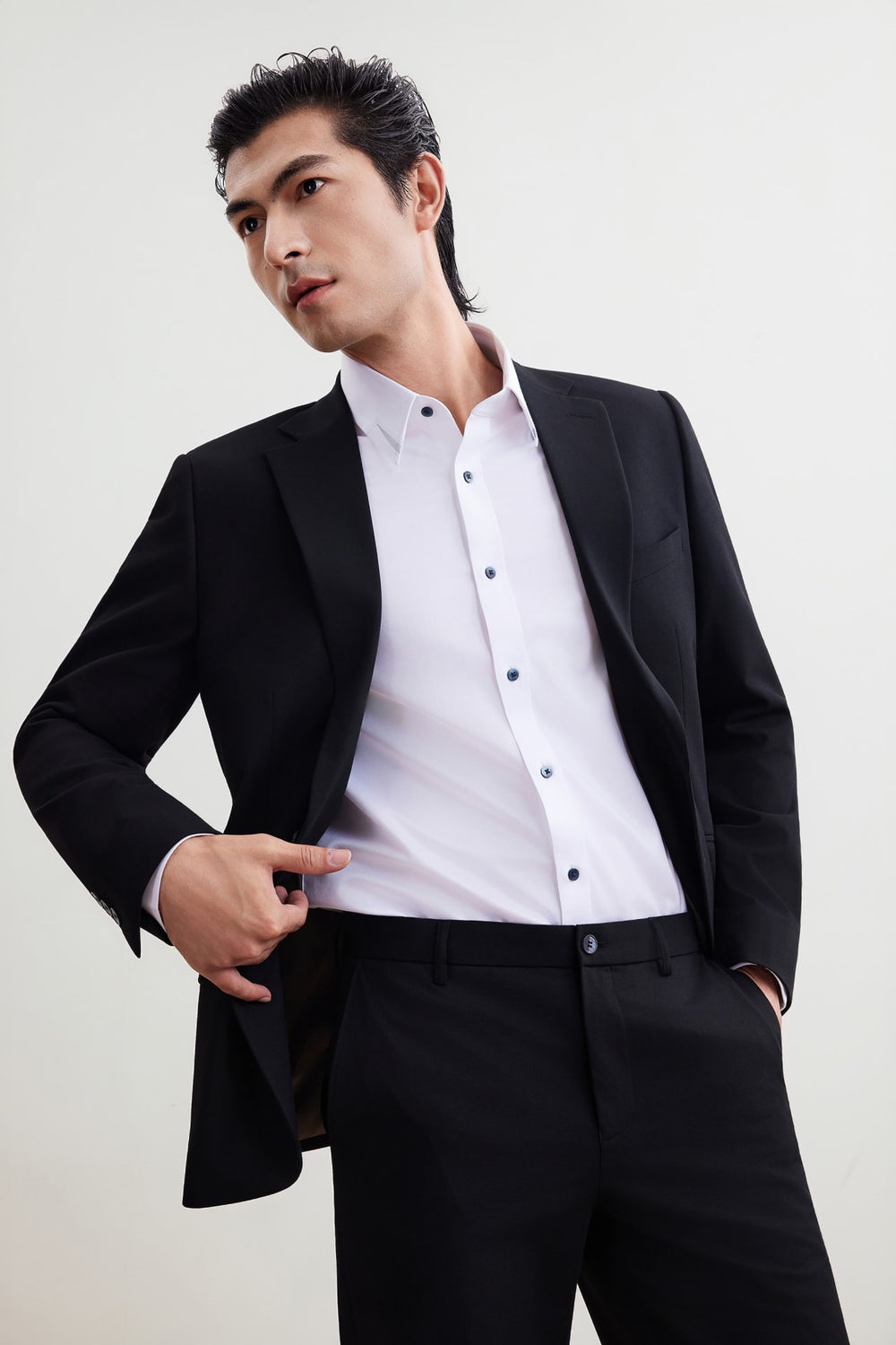 Anti-Bacterial Comfort-Touch Smart Fit Texture Suit Blazer