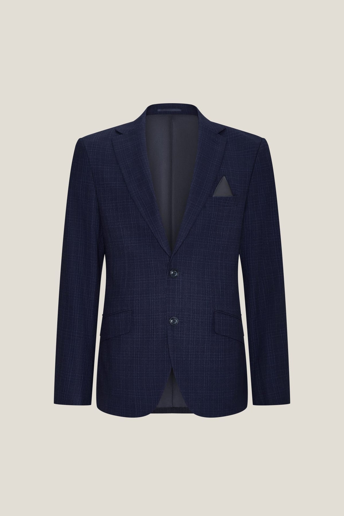 G2000 Suits Anti-Bacterial Smart Fit Check Suit Blazer Mood Indigo Smart
