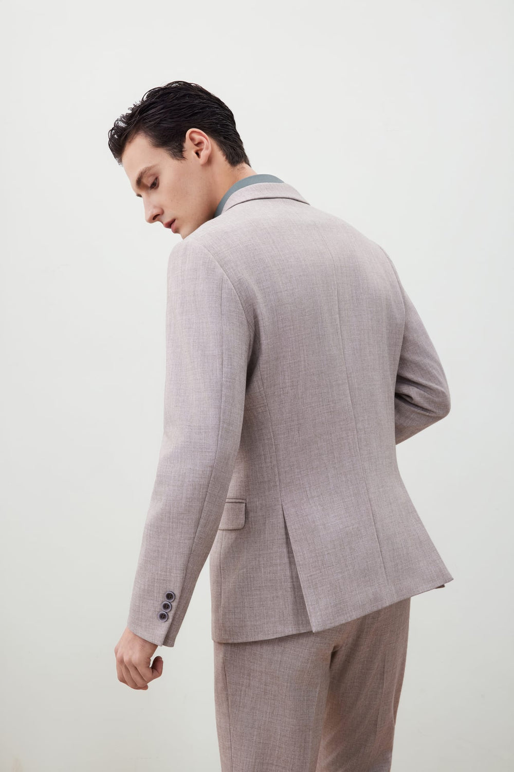 Anti-Bacterial Slim Fit Herringbone Suit Blazer