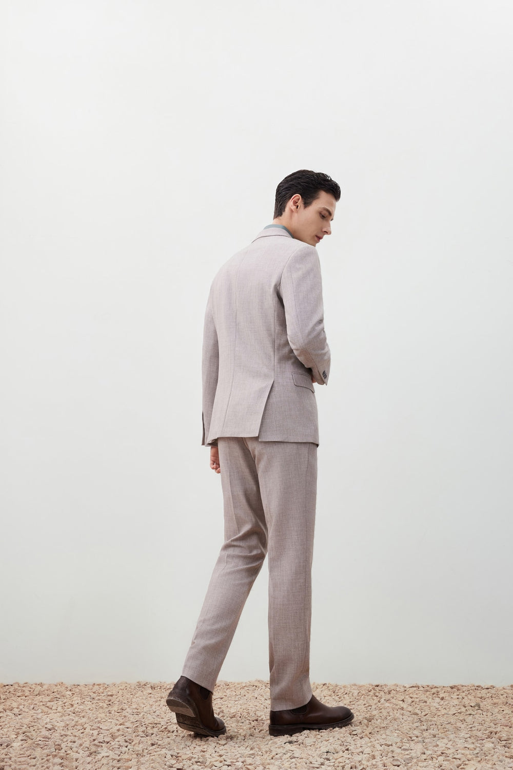 Anti-Bacterial Slim Fit Herringbone Suit Blazer